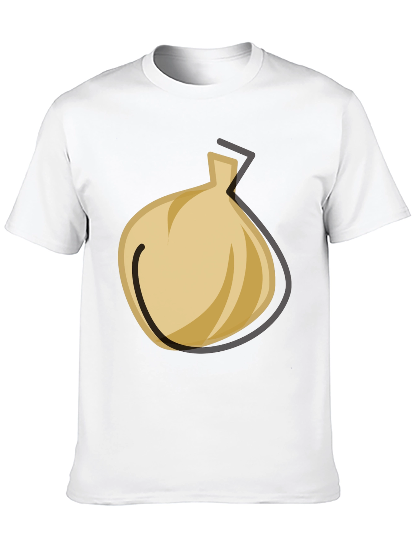 Cartoon Onion Graphic Black T-Shirt
