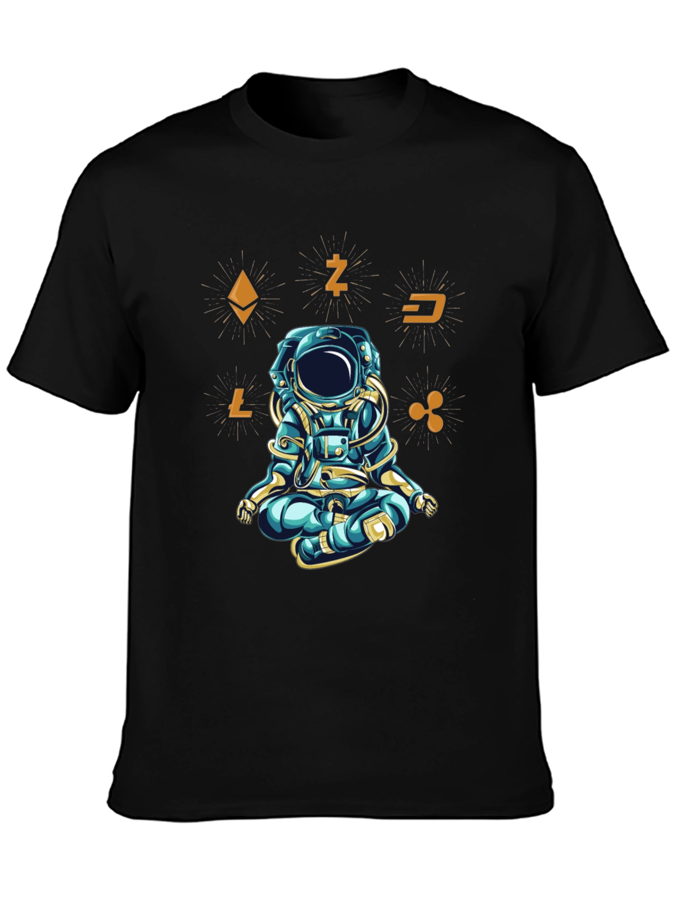 Crypto Astronaut T-Shirt - Meditating in Space