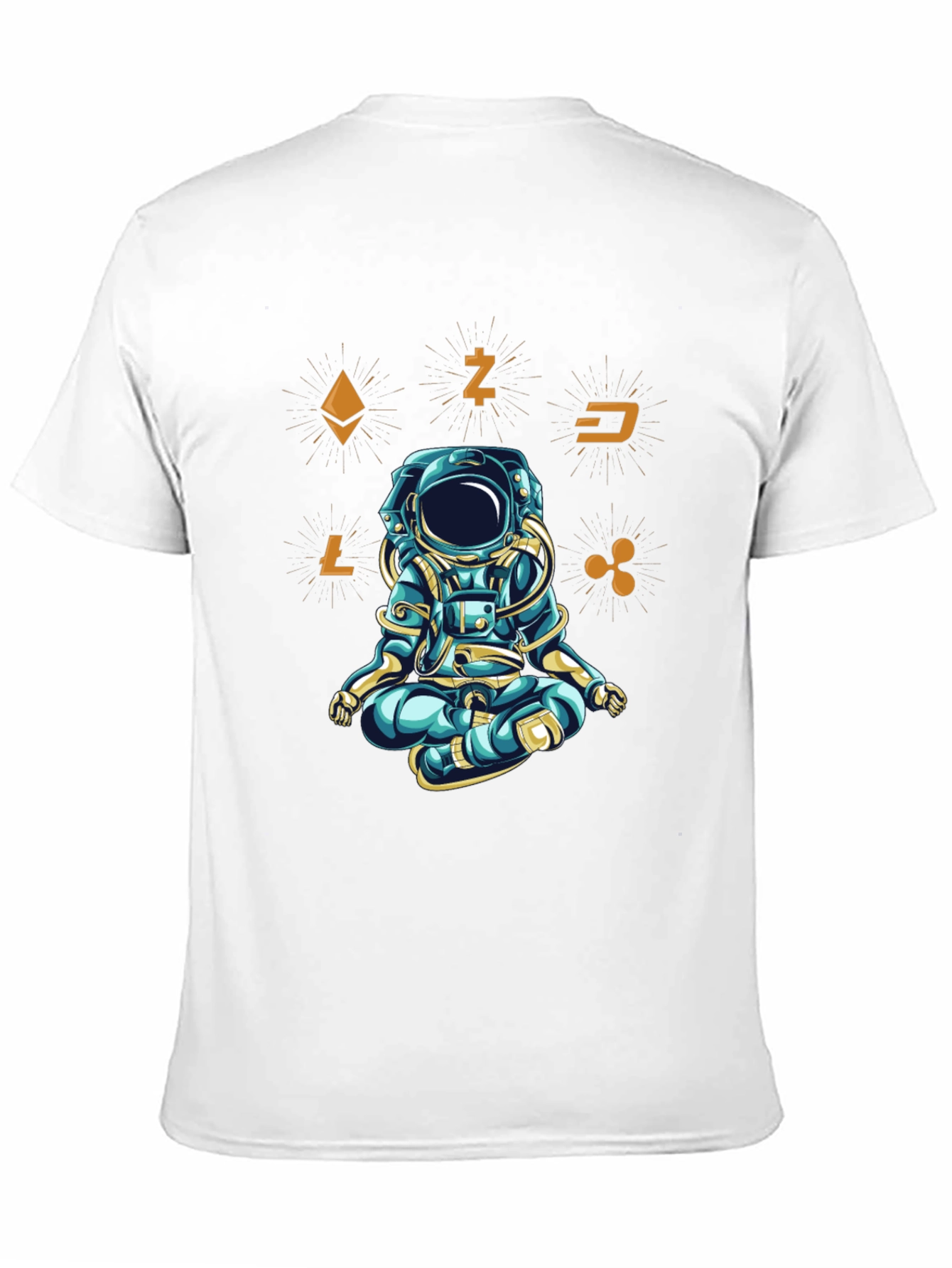 Crypto Astronaut T-Shirt - Meditating in Space