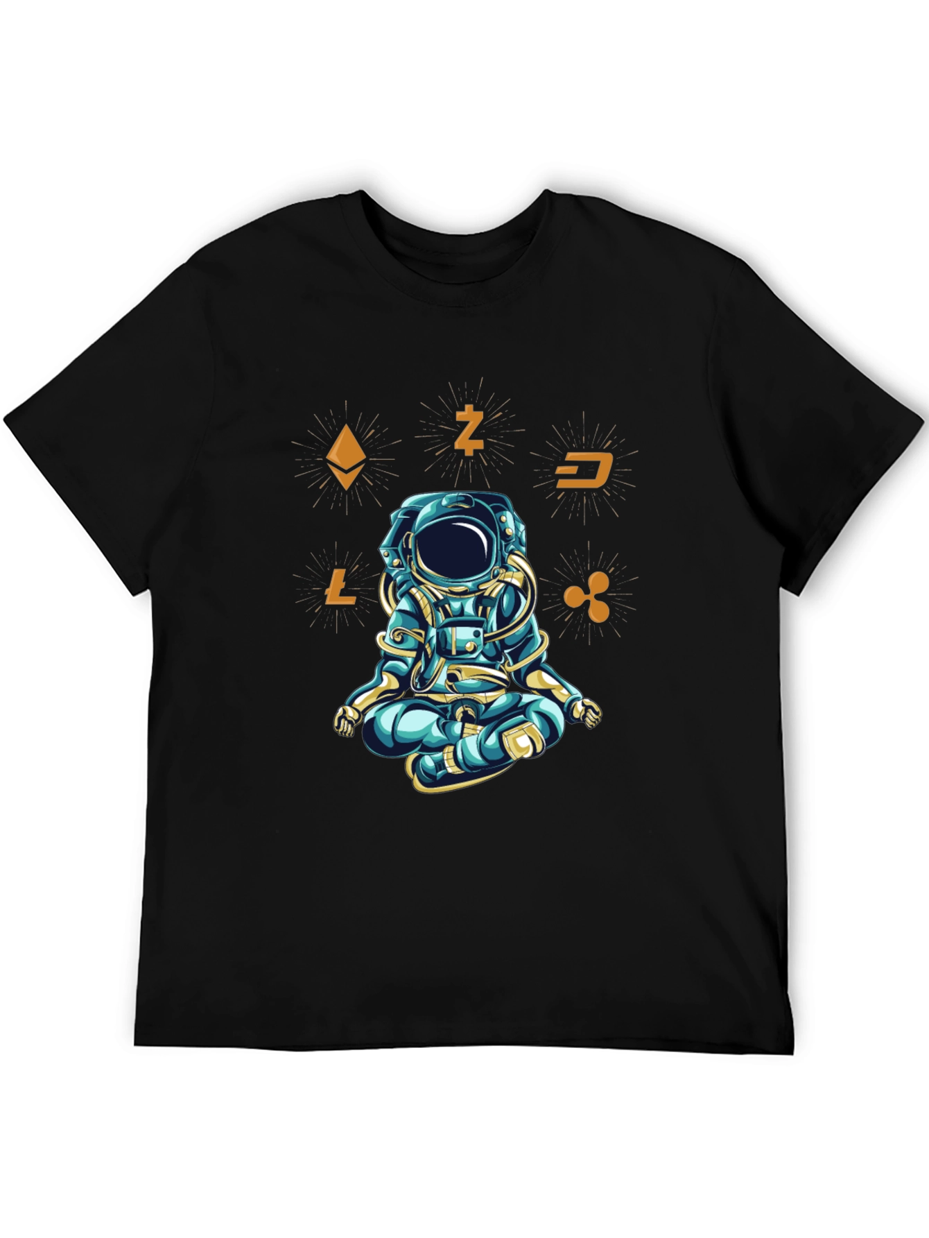 Crypto Astronaut T-Shirt - Meditating in Space