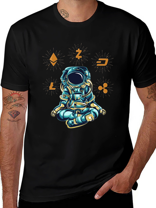 Crypto Astronaut T-Shirt - Meditating in Space