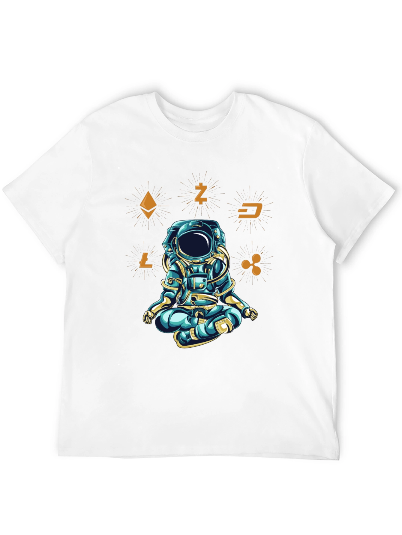 Crypto Astronaut T-Shirt - Meditating in Space