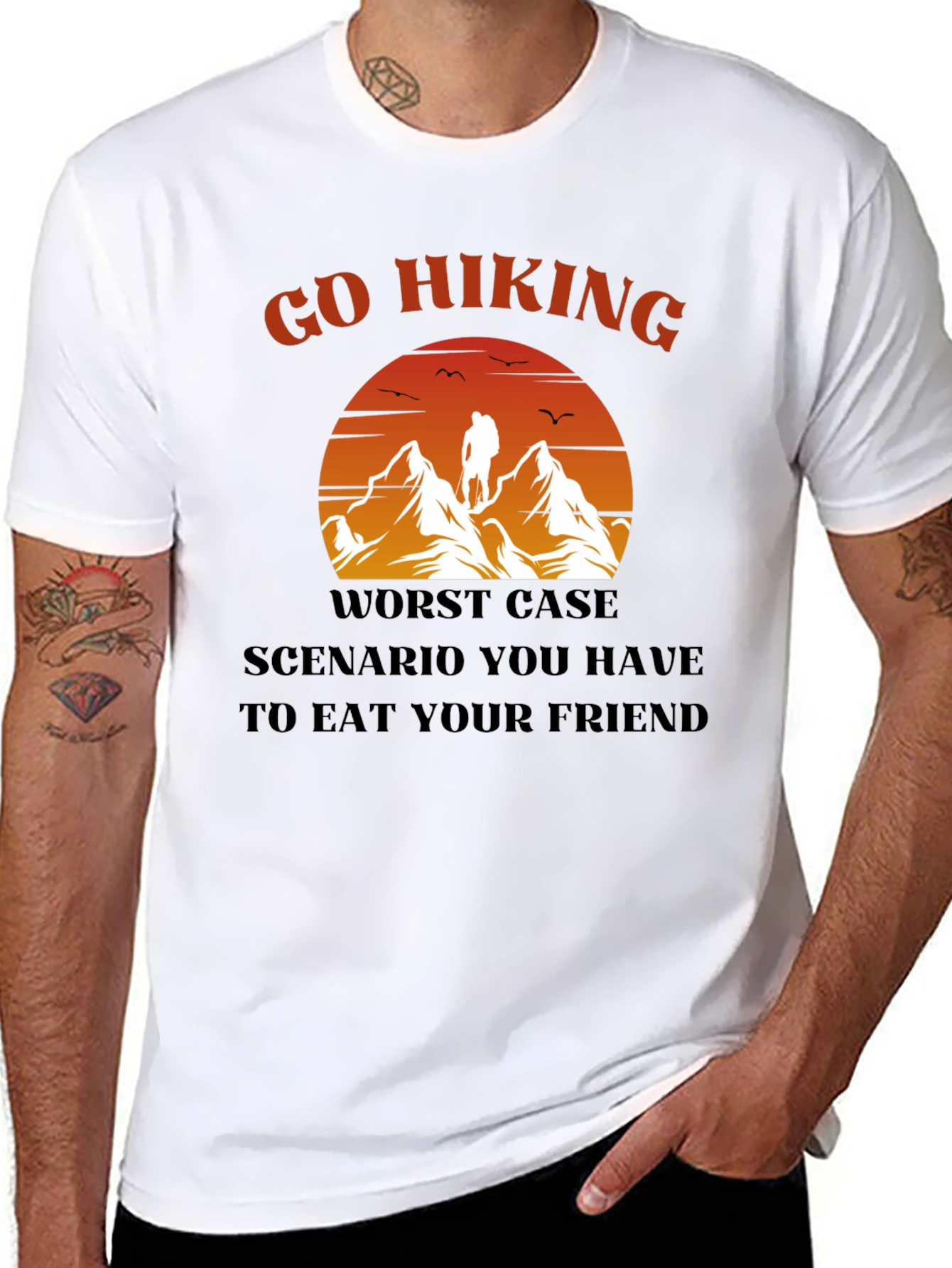 Go Hiking Eat Your Friend Graphic Tee