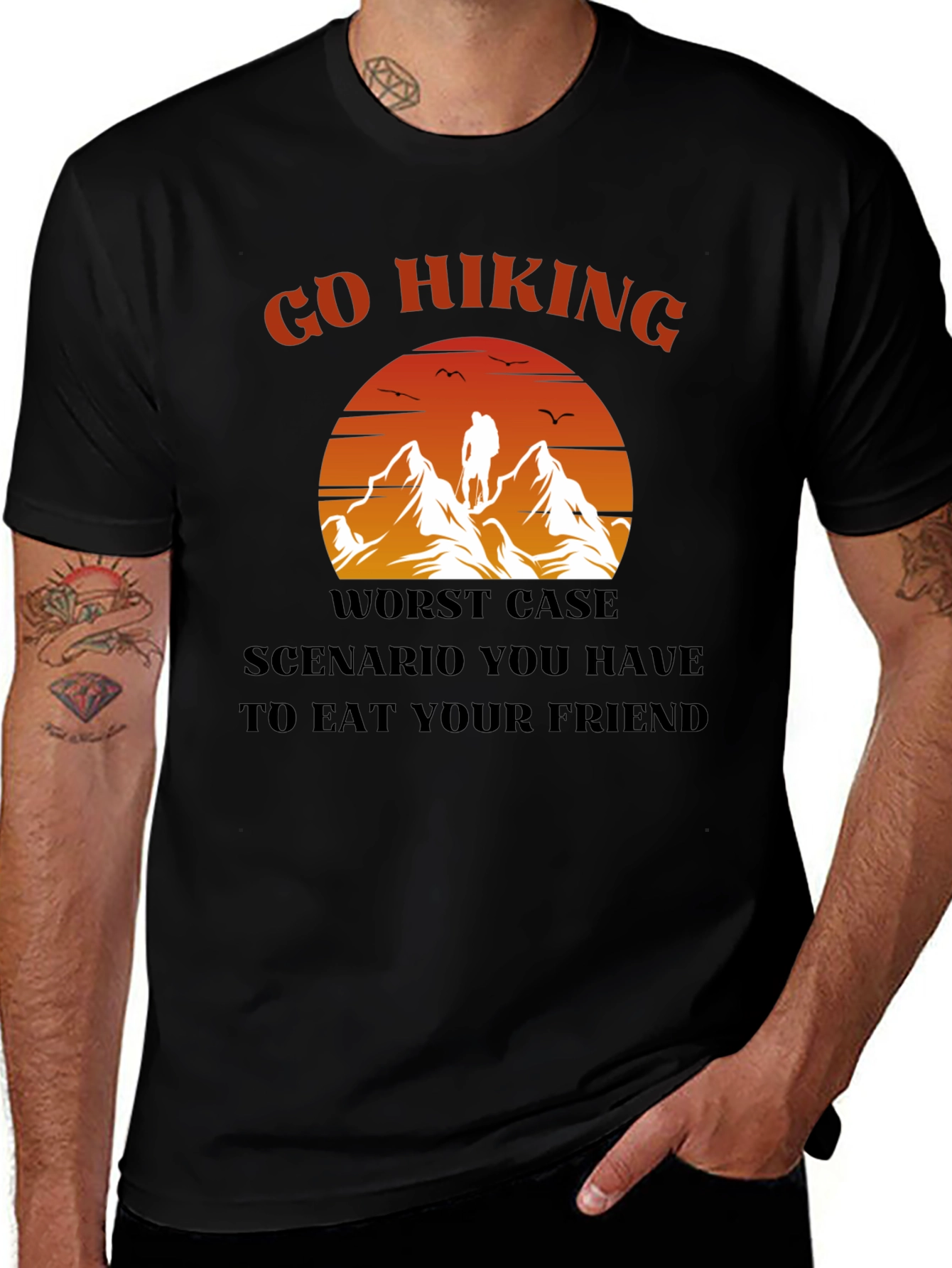 Go Hiking Eat Your Friend Graphic Tee