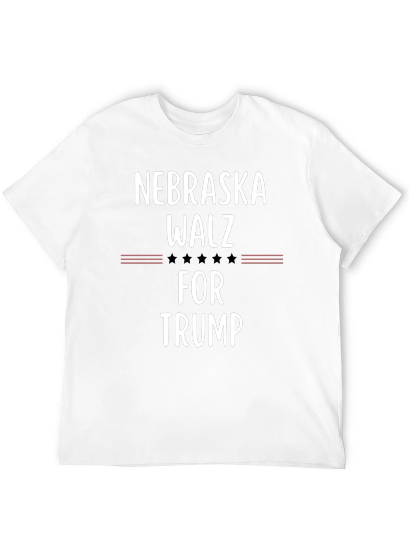 Nebraska Walz For Trump Black T-Shirt