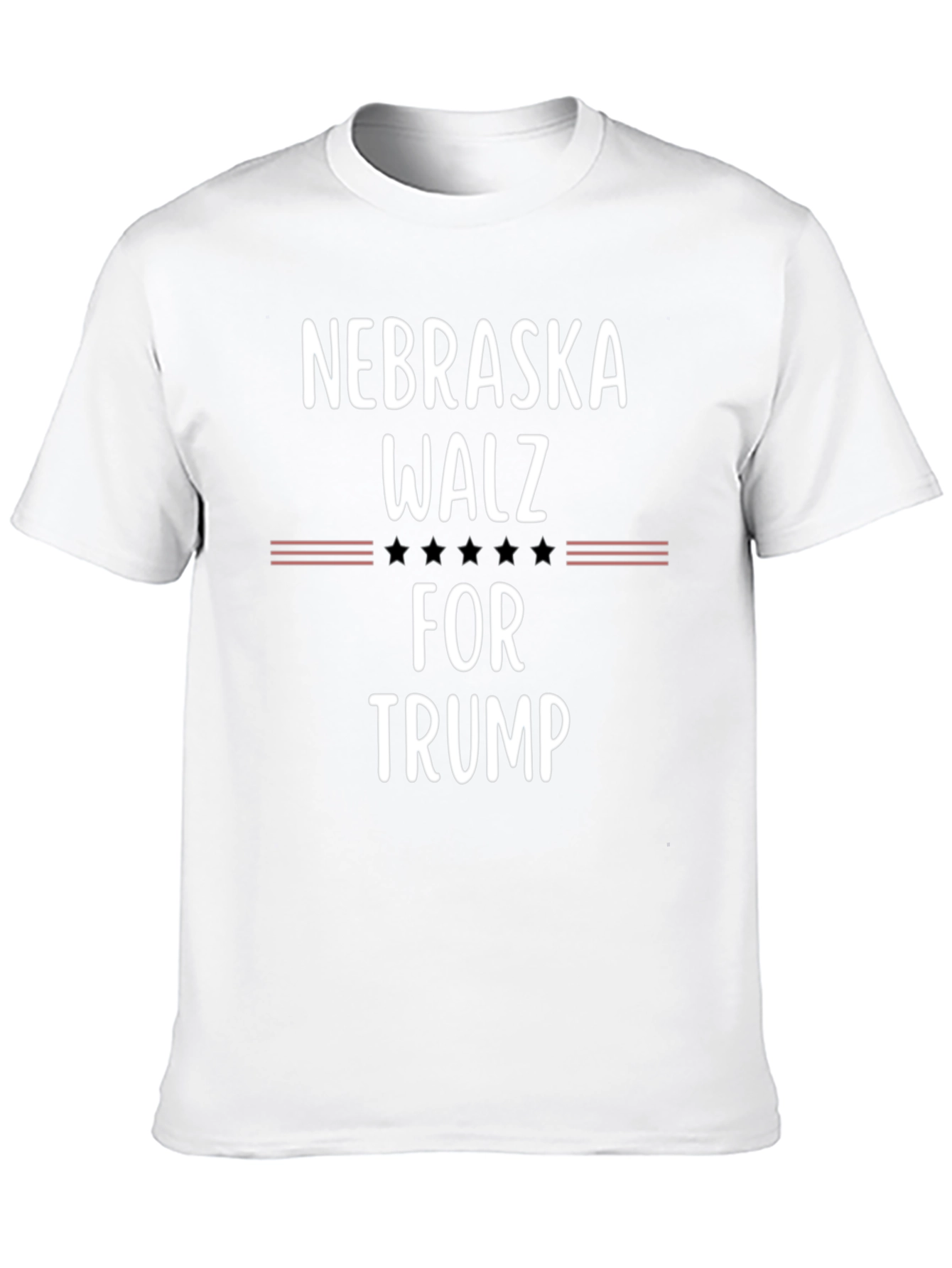 Nebraska Walz For Trump Black T-Shirt