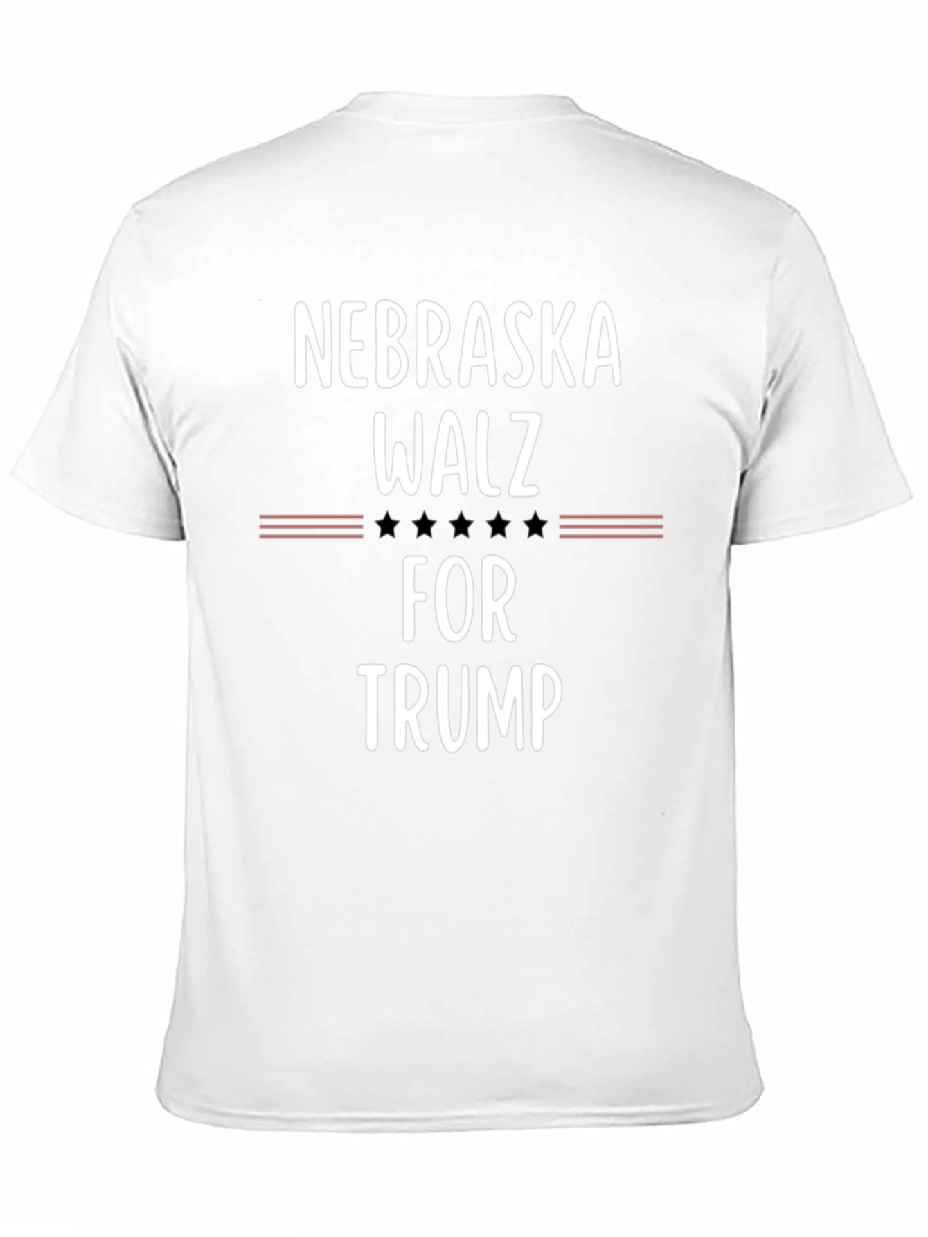 Nebraska Walz For Trump Black T-Shirt