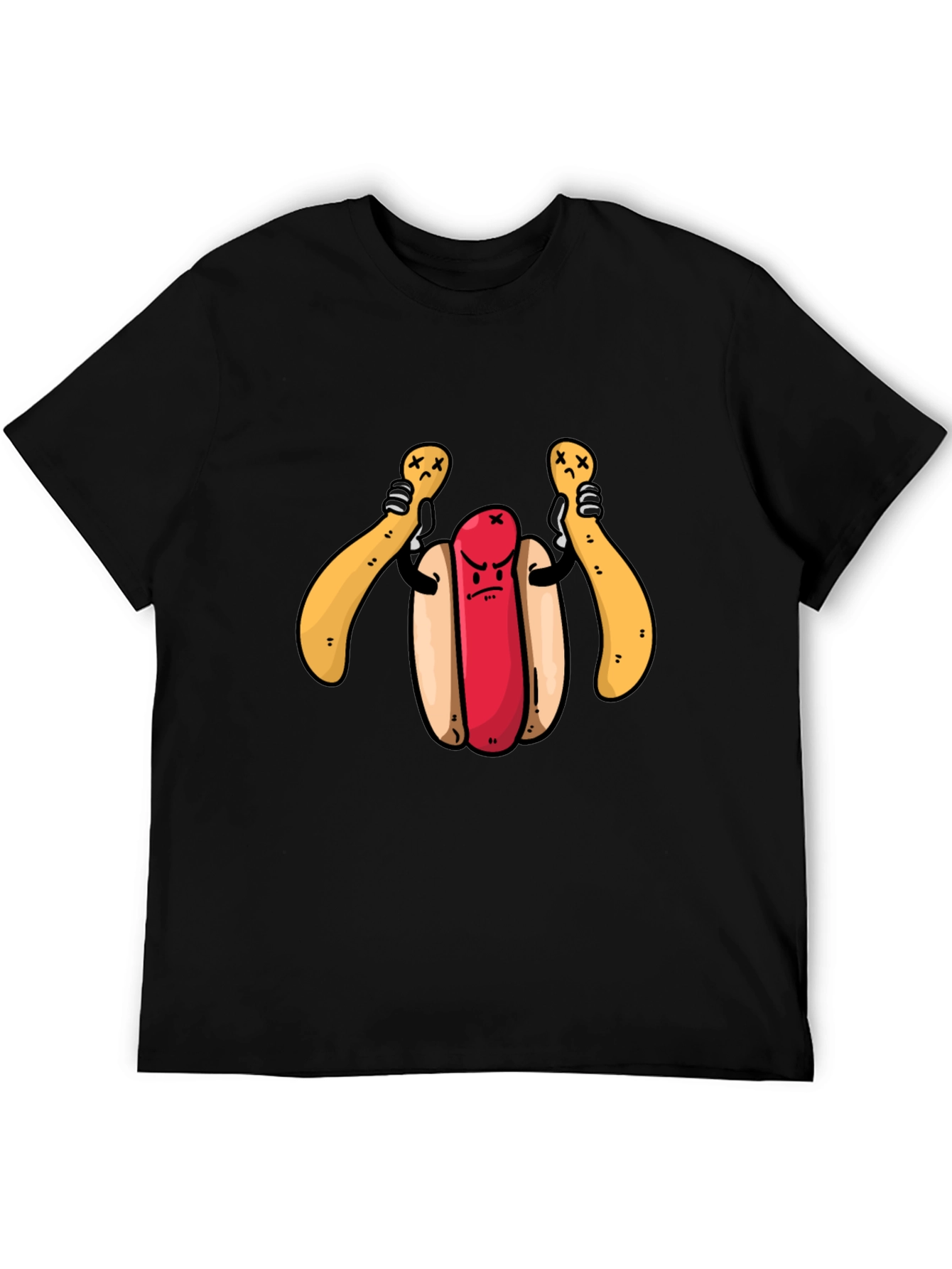 Funny Hotdog T-Shirt - Angry Dog