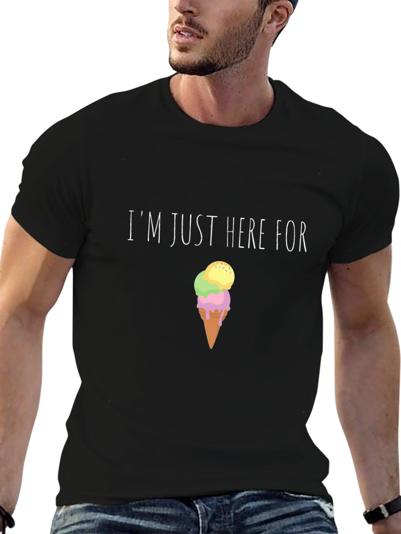 Im Just Here For Ice Cream Graphic Tee
