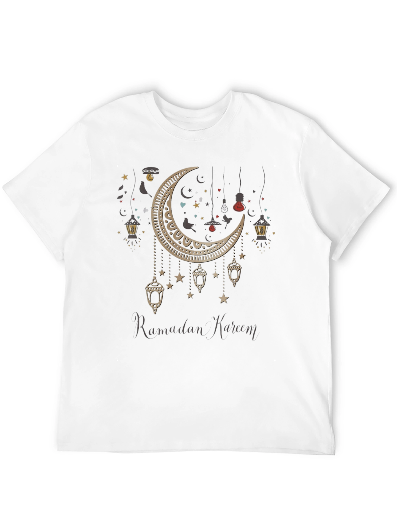 Ramadan Kareem T-Shirt - Crescent Moon Lantern Design