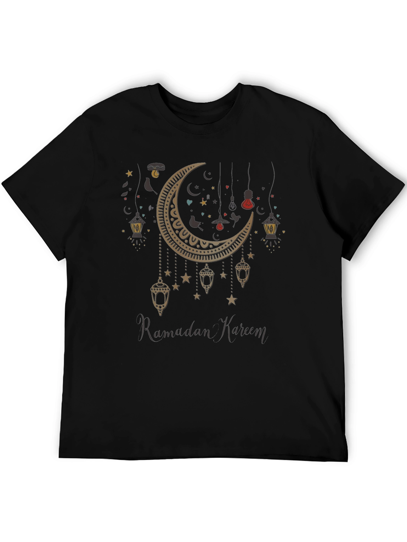 Ramadan Kareem T-Shirt - Crescent Moon Lantern Design