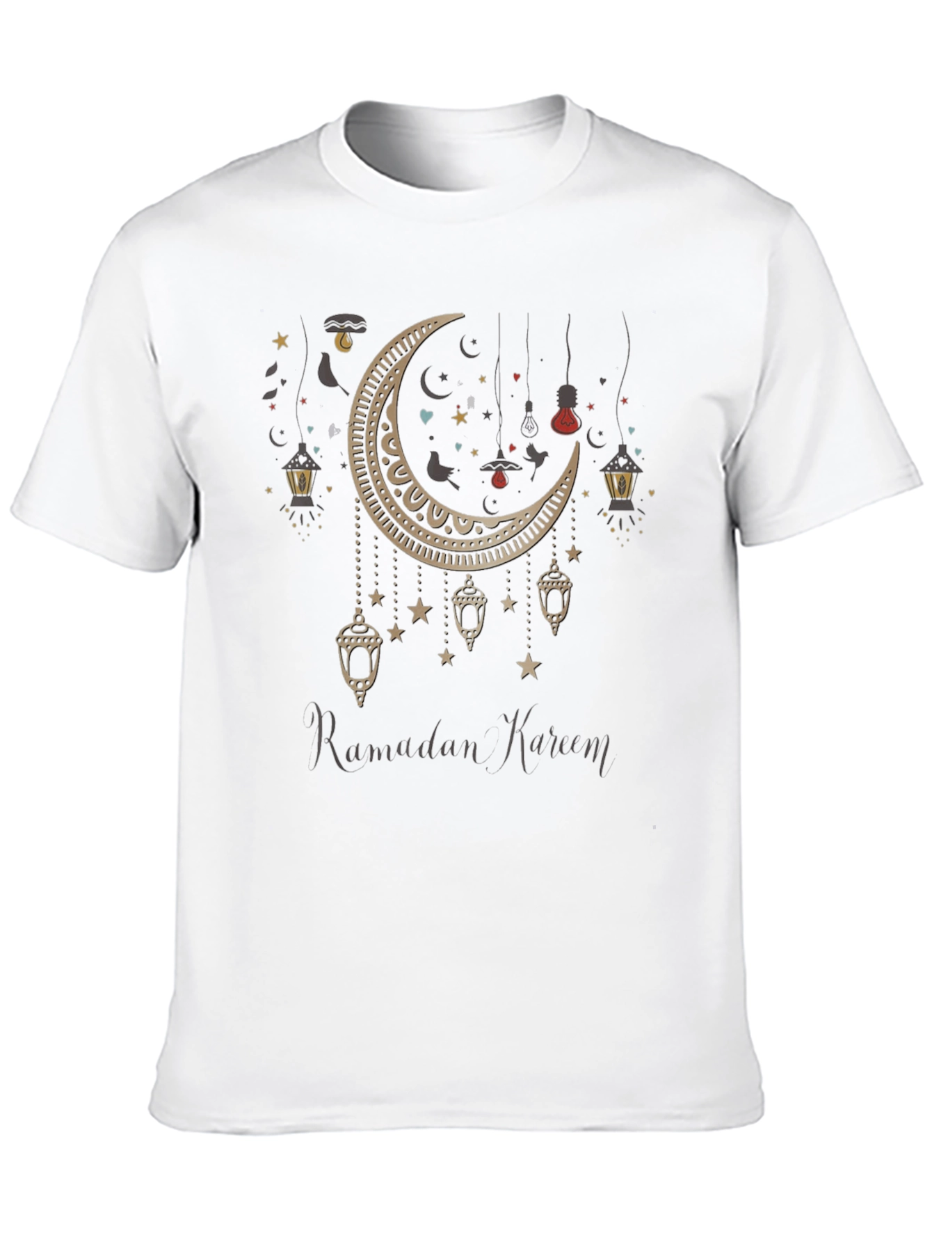 Ramadan Kareem T-Shirt - Crescent Moon Lantern Design
