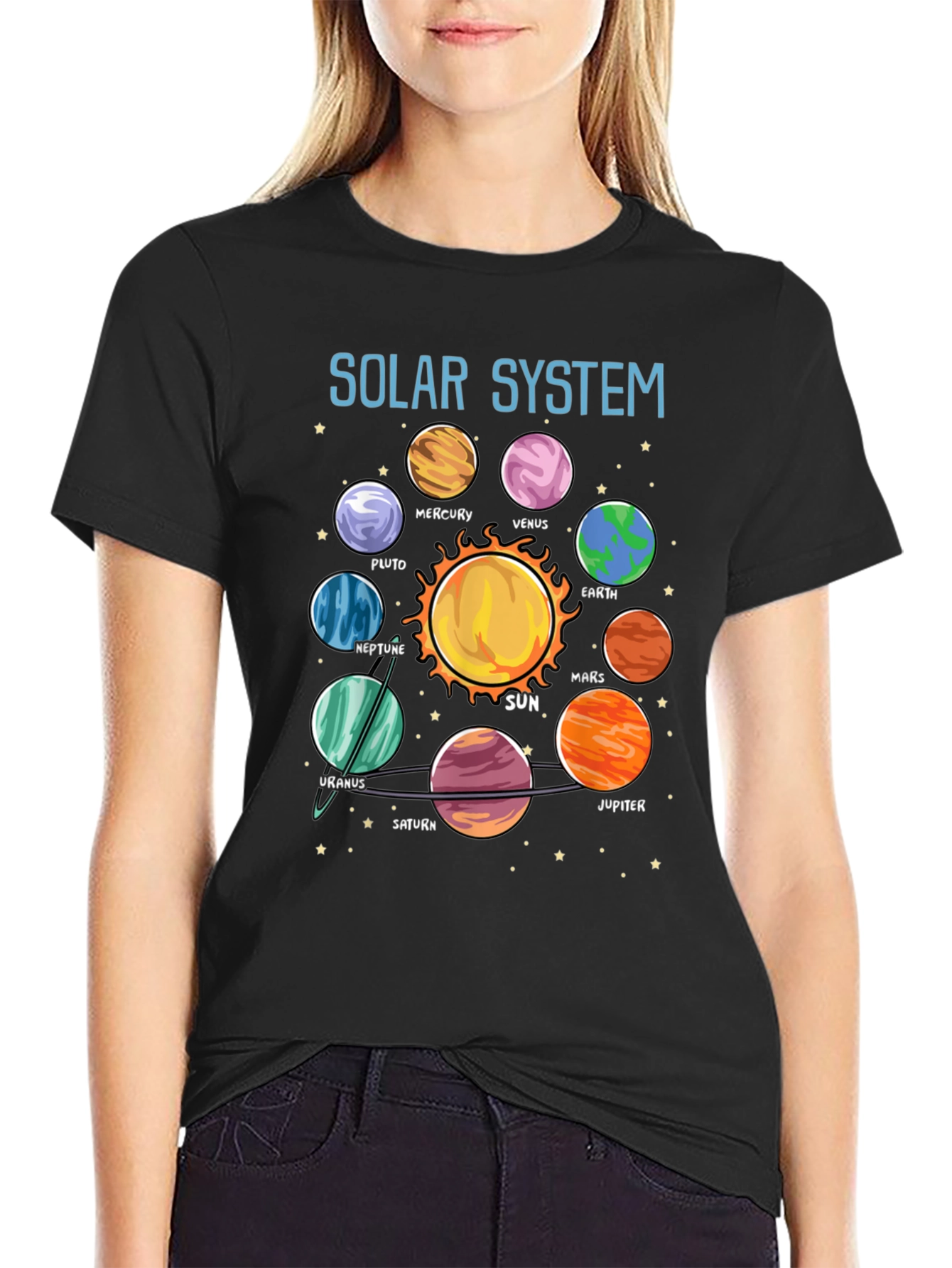 Solar System Planets Graphic T-Shirt