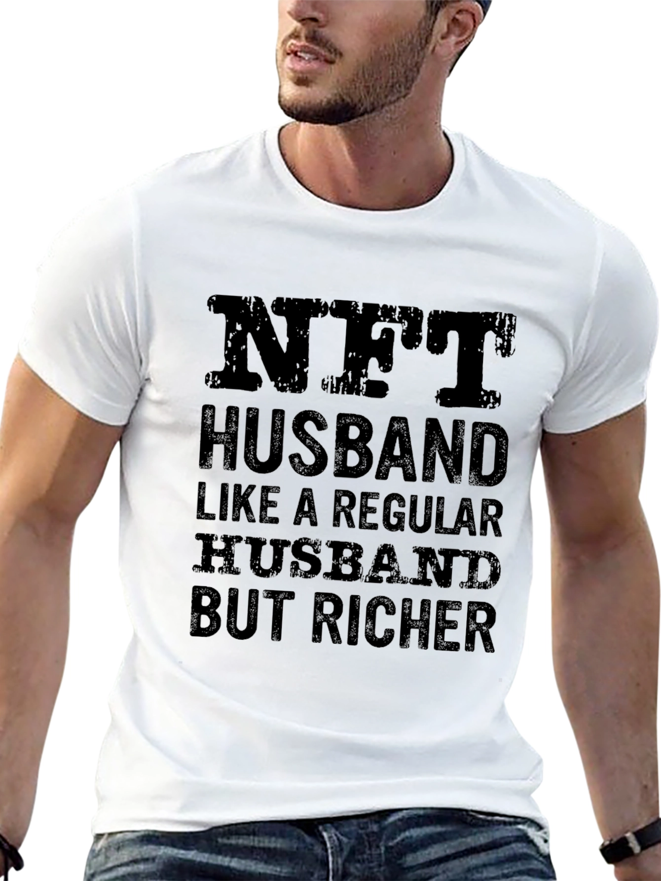 NFT Husband T-Shirt - Richer Husband Novelty Tee