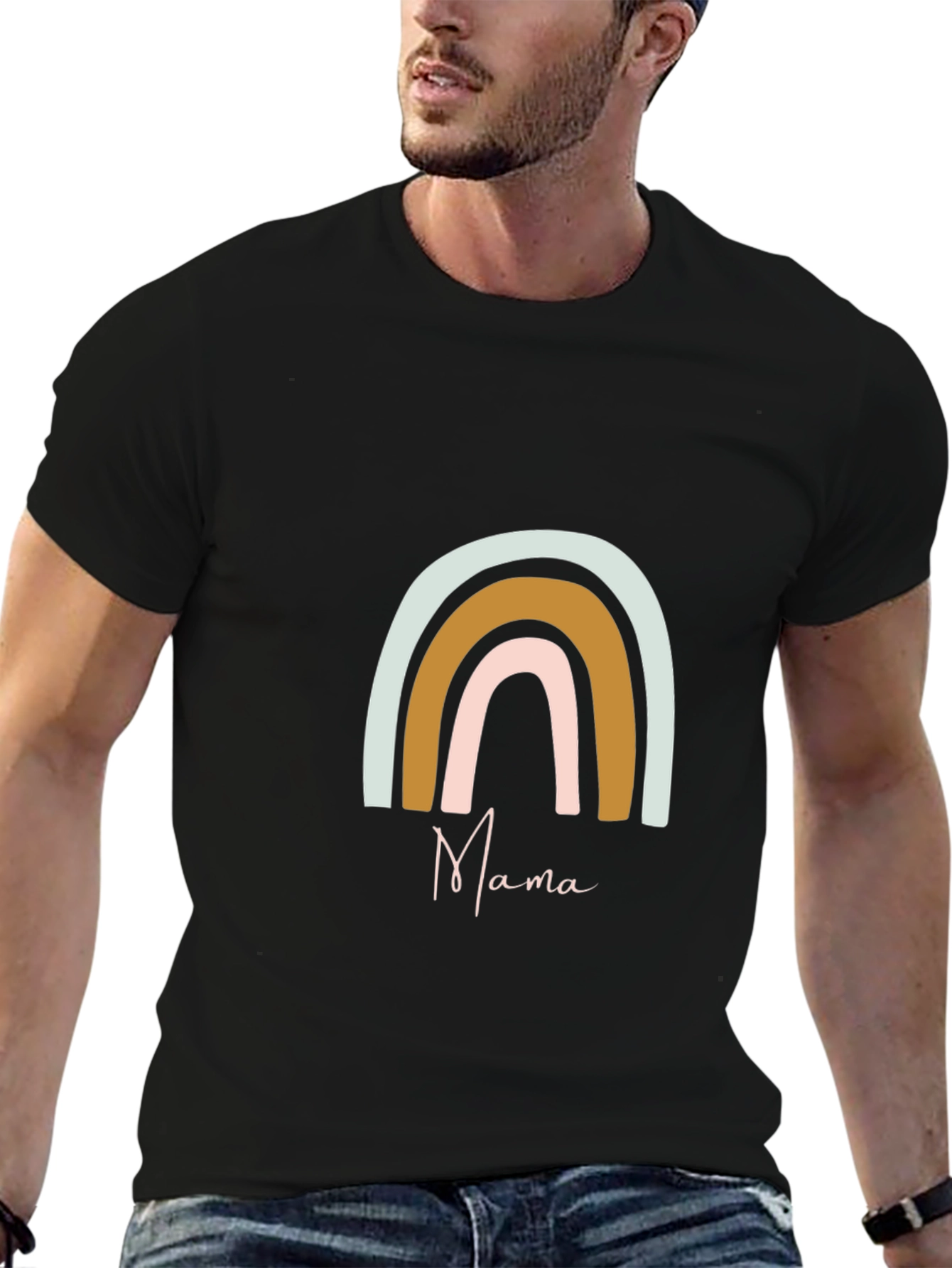 Mama Rainbow Graphic Tee - Soft & Stylish