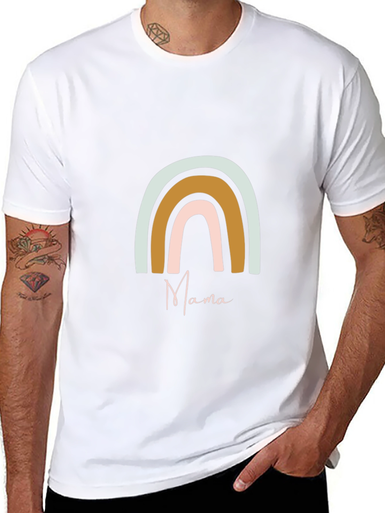Mama Rainbow Graphic Tee - Soft & Stylish