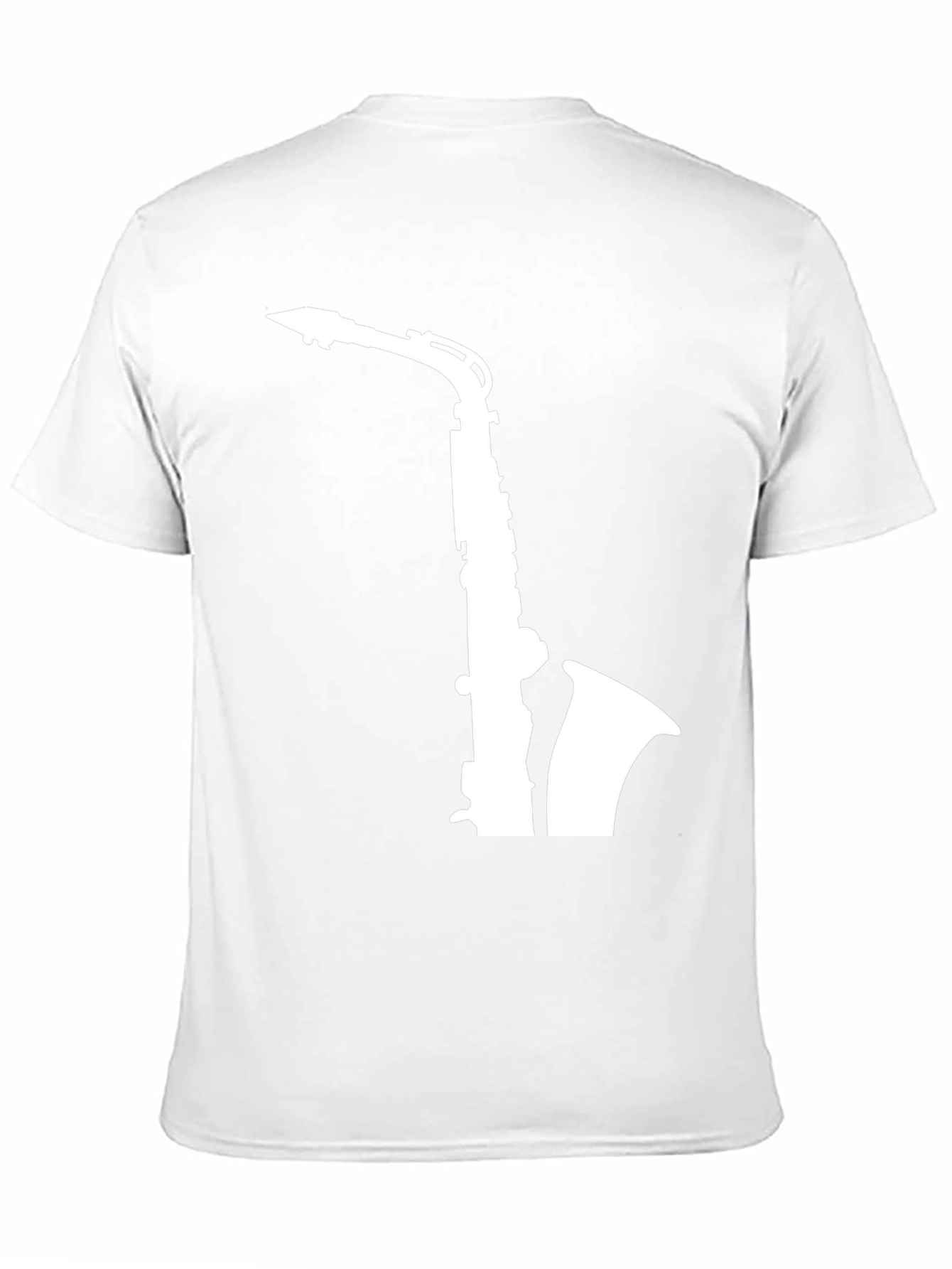 Saxophone Graphic Tee - Black Casual T-Shirt