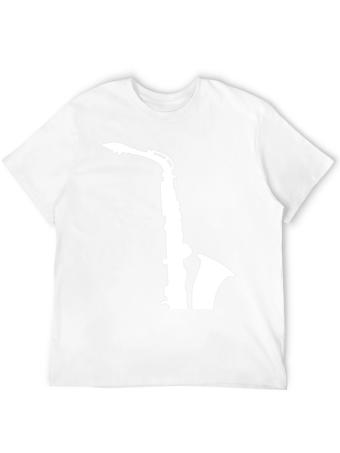 Saxophone Graphic Tee - Black Casual T-Shirt