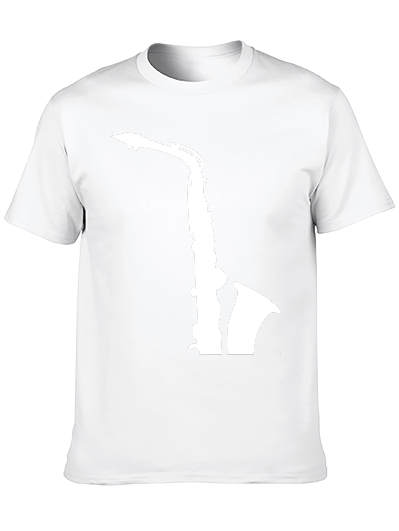 Saxophone Graphic Tee - Black Casual T-Shirt