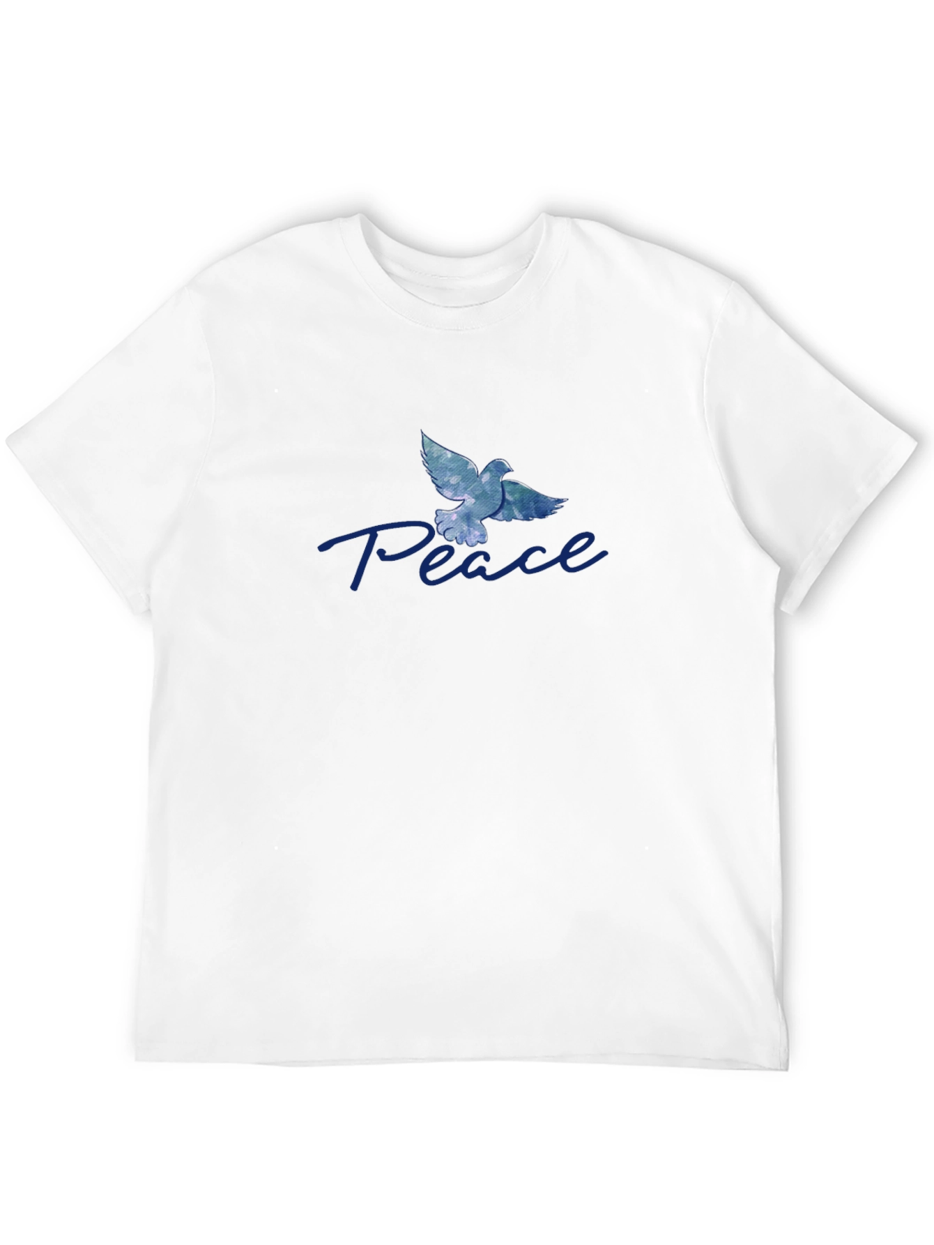 Peace Dove Graphic Tee - Soft Black Cotton