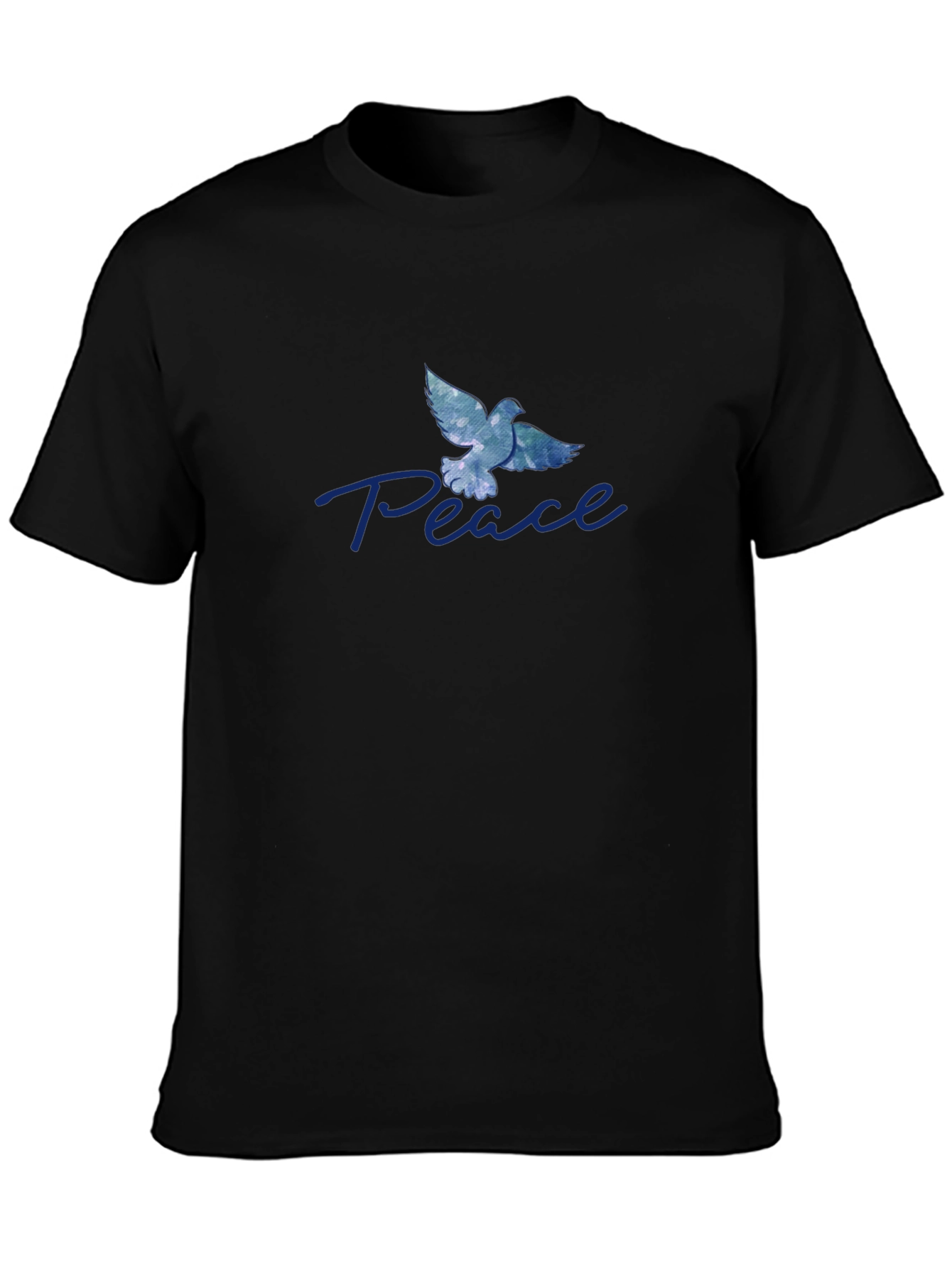 Peace Dove Graphic Tee - Soft Black Cotton
