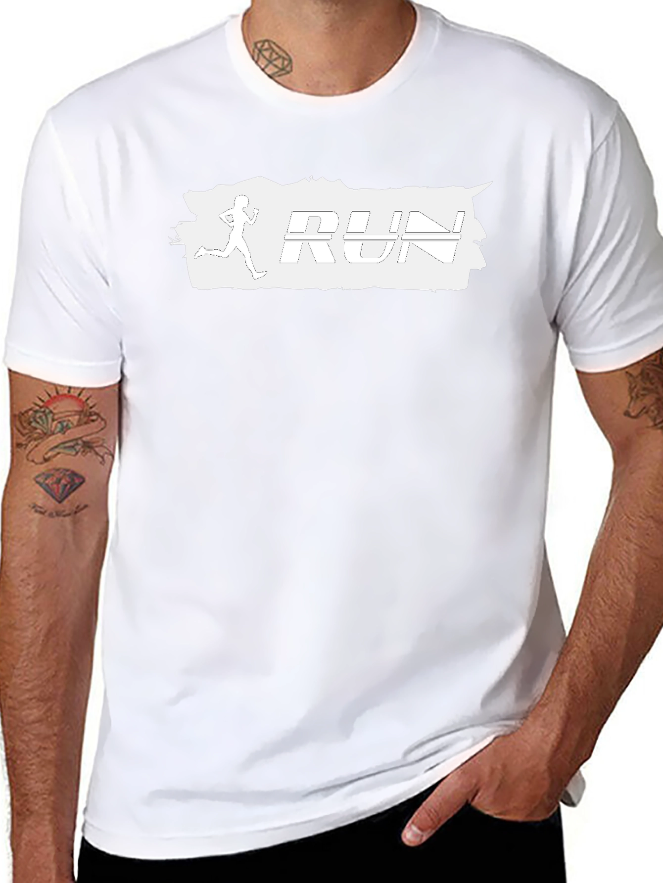 Run Graphic T-Shirt - Black