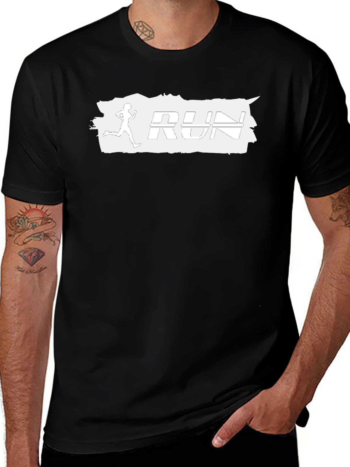 Run Graphic T-Shirt - Black