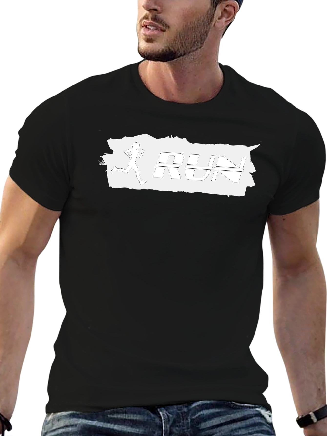 Run Graphic T-Shirt - Black