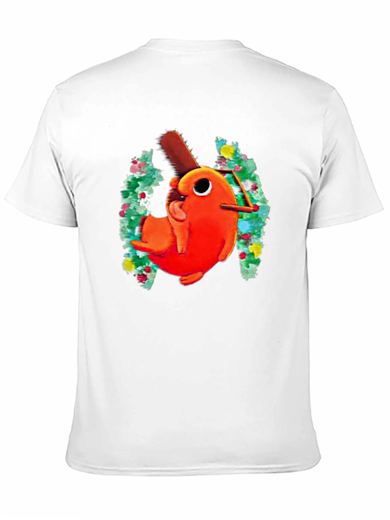 Pochita Chainsaw Dog Graphic Black T-Shirt