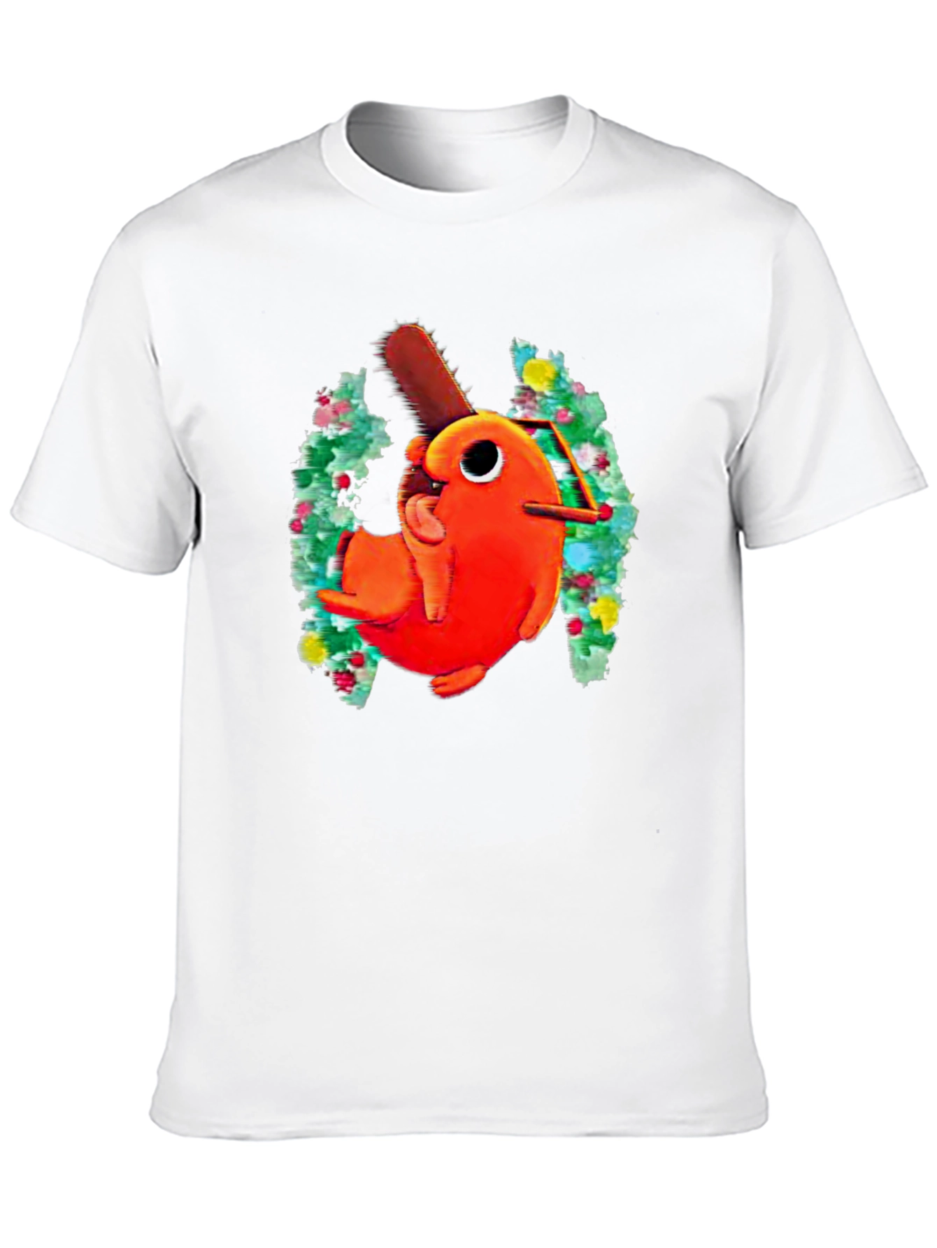 Pochita Chainsaw Dog Graphic Black T-Shirt