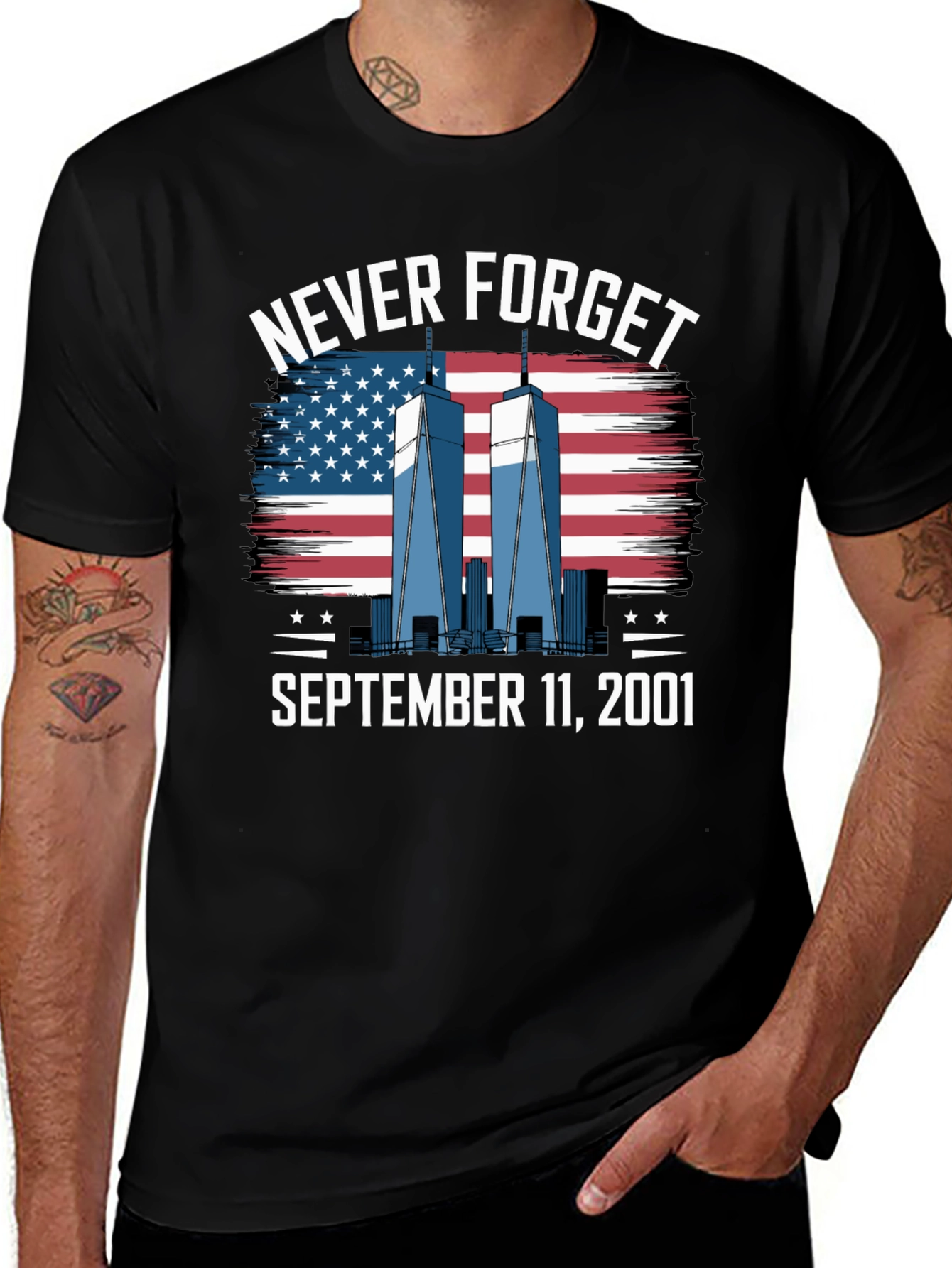 Never Forget 9/11 Graphic T-Shirt