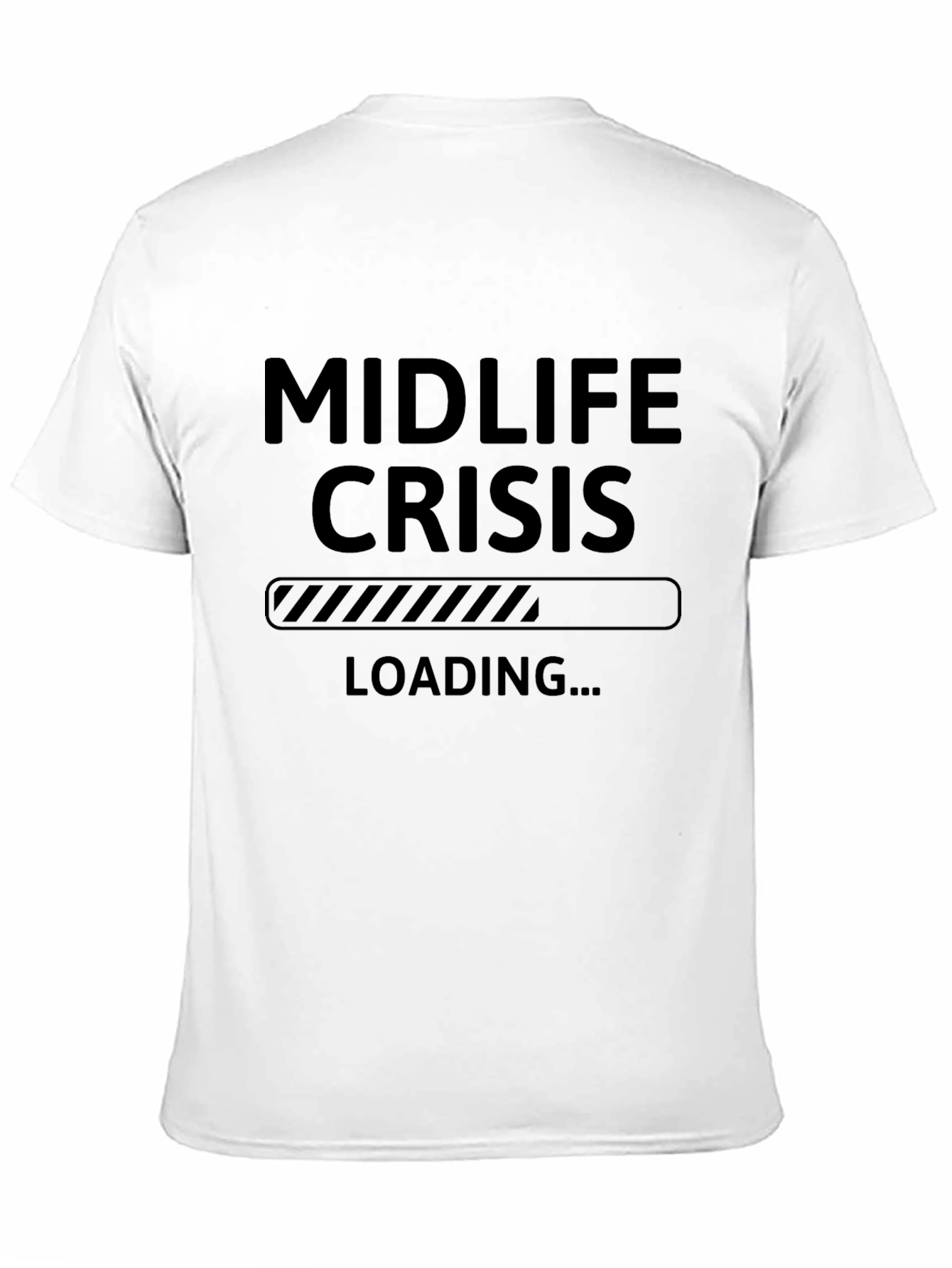 Midlife Crisis Loading Mens Black T-Shirt