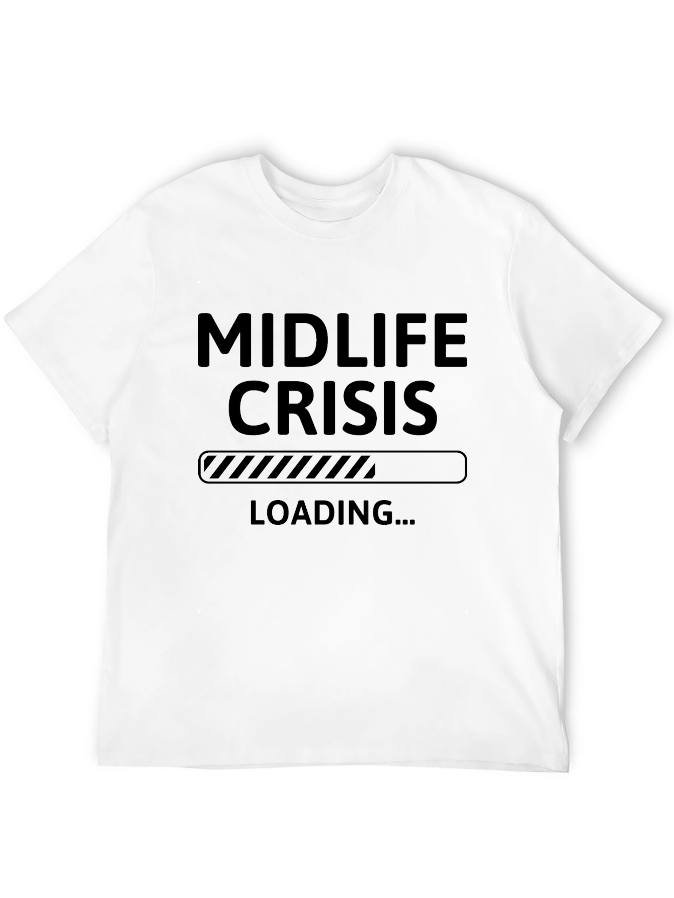 Midlife Crisis Loading Mens Black T-Shirt
