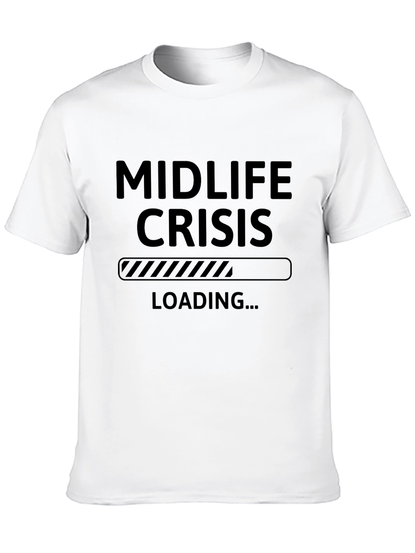 Midlife Crisis Loading Mens Black T-Shirt