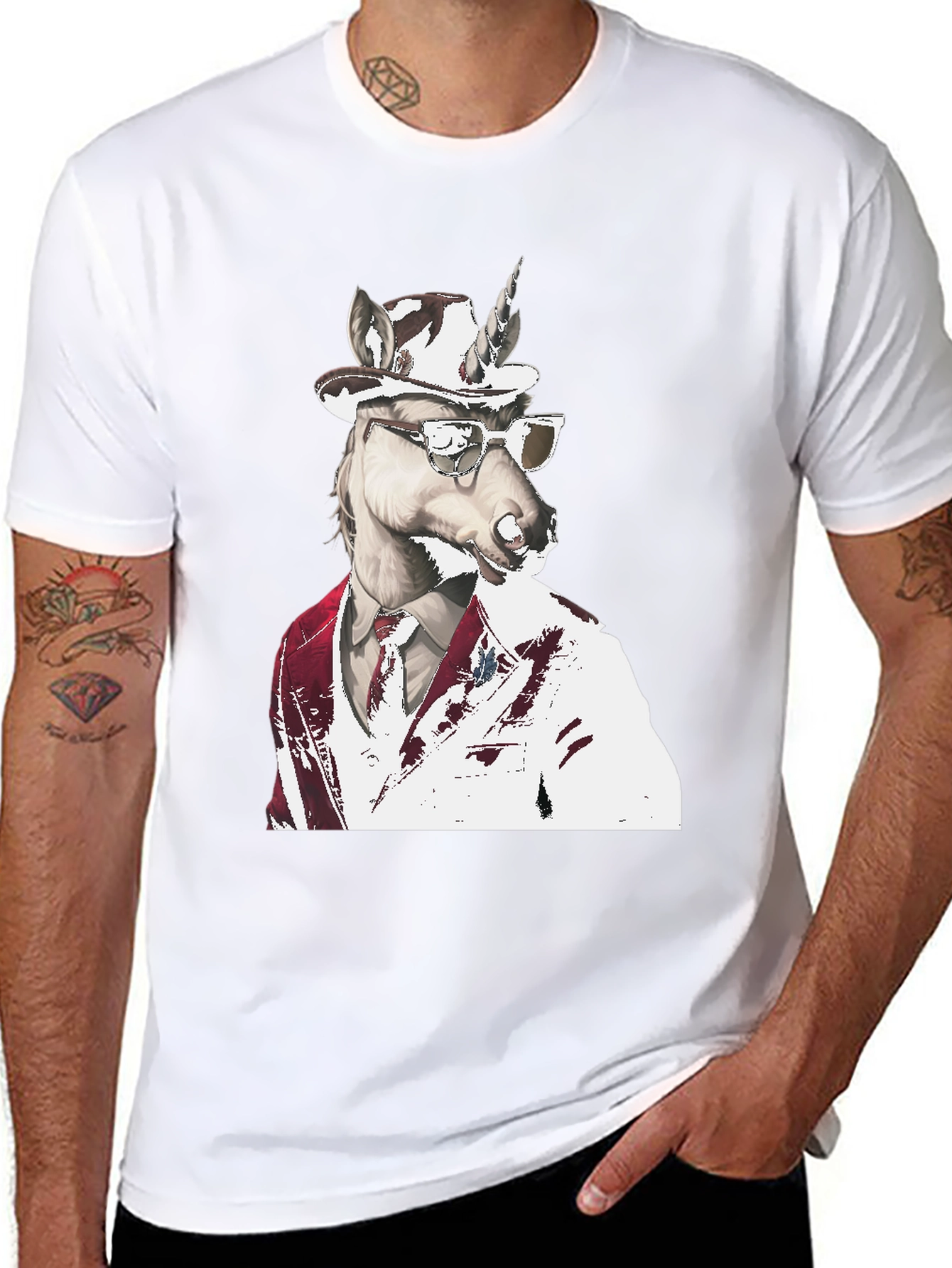 Dapper Unicorn T-Shirt - Classy Style