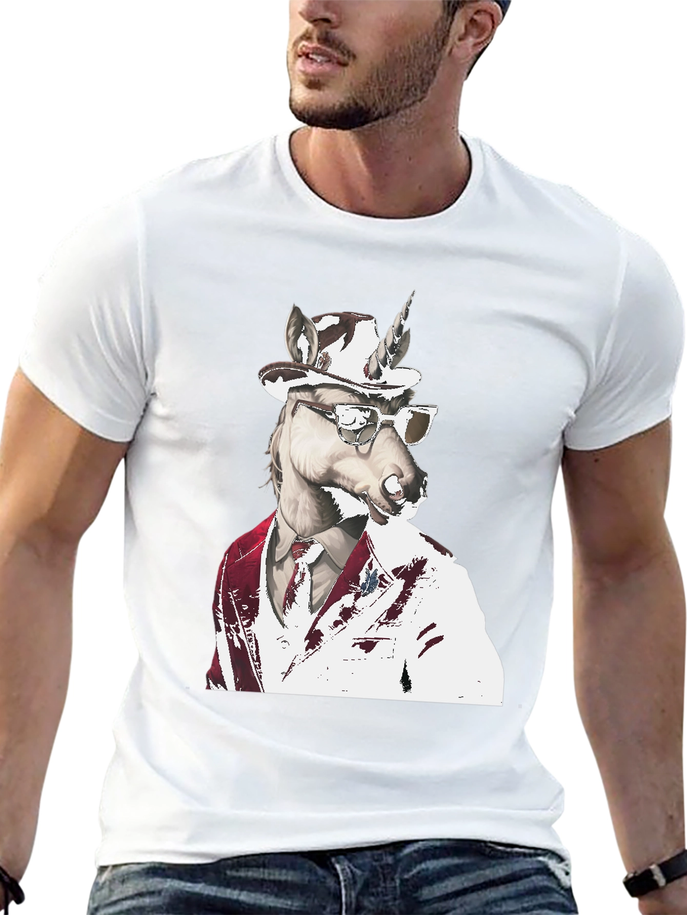 Dapper Unicorn T-Shirt - Classy Style