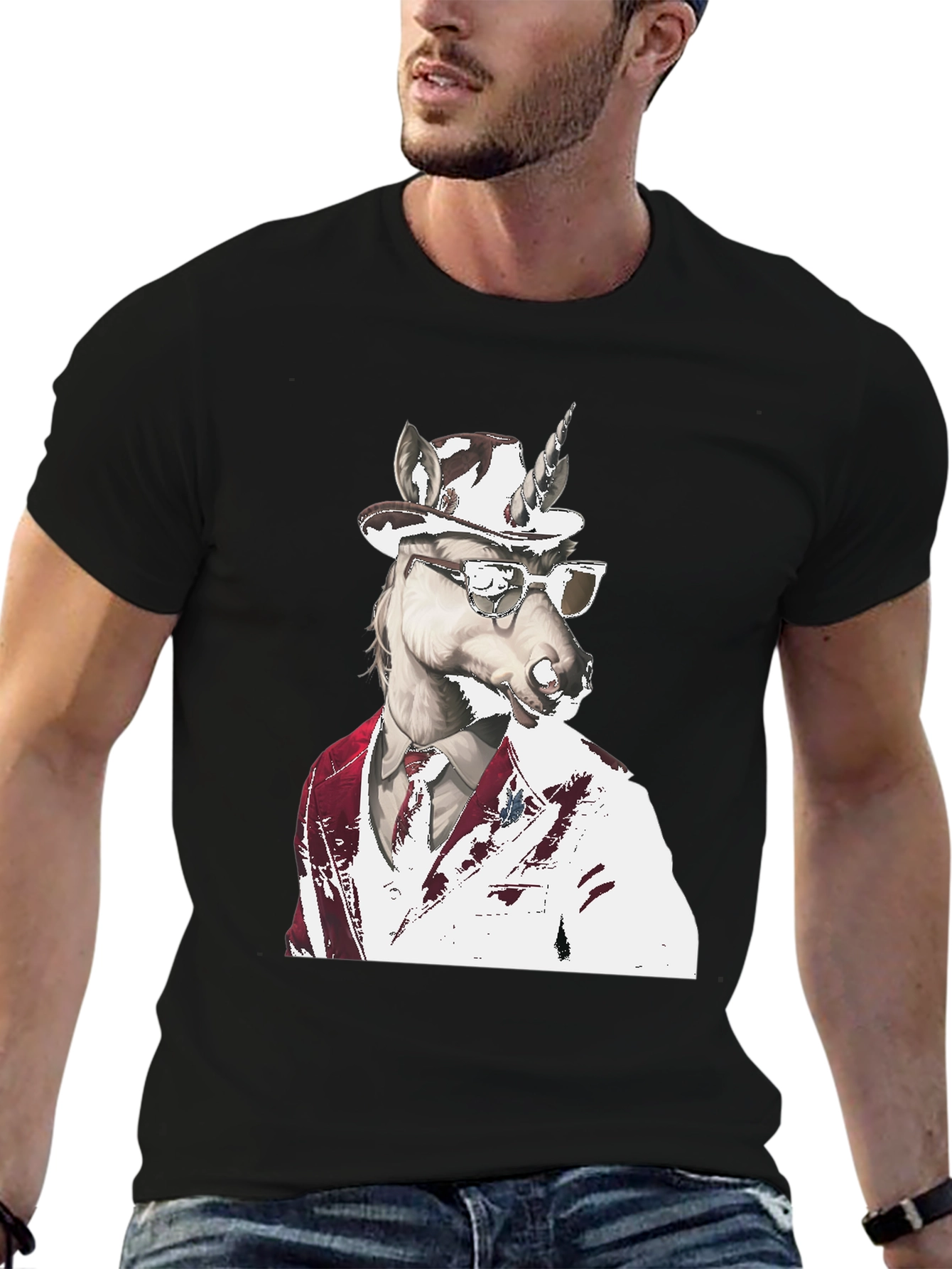 Dapper Unicorn T-Shirt - Classy Style