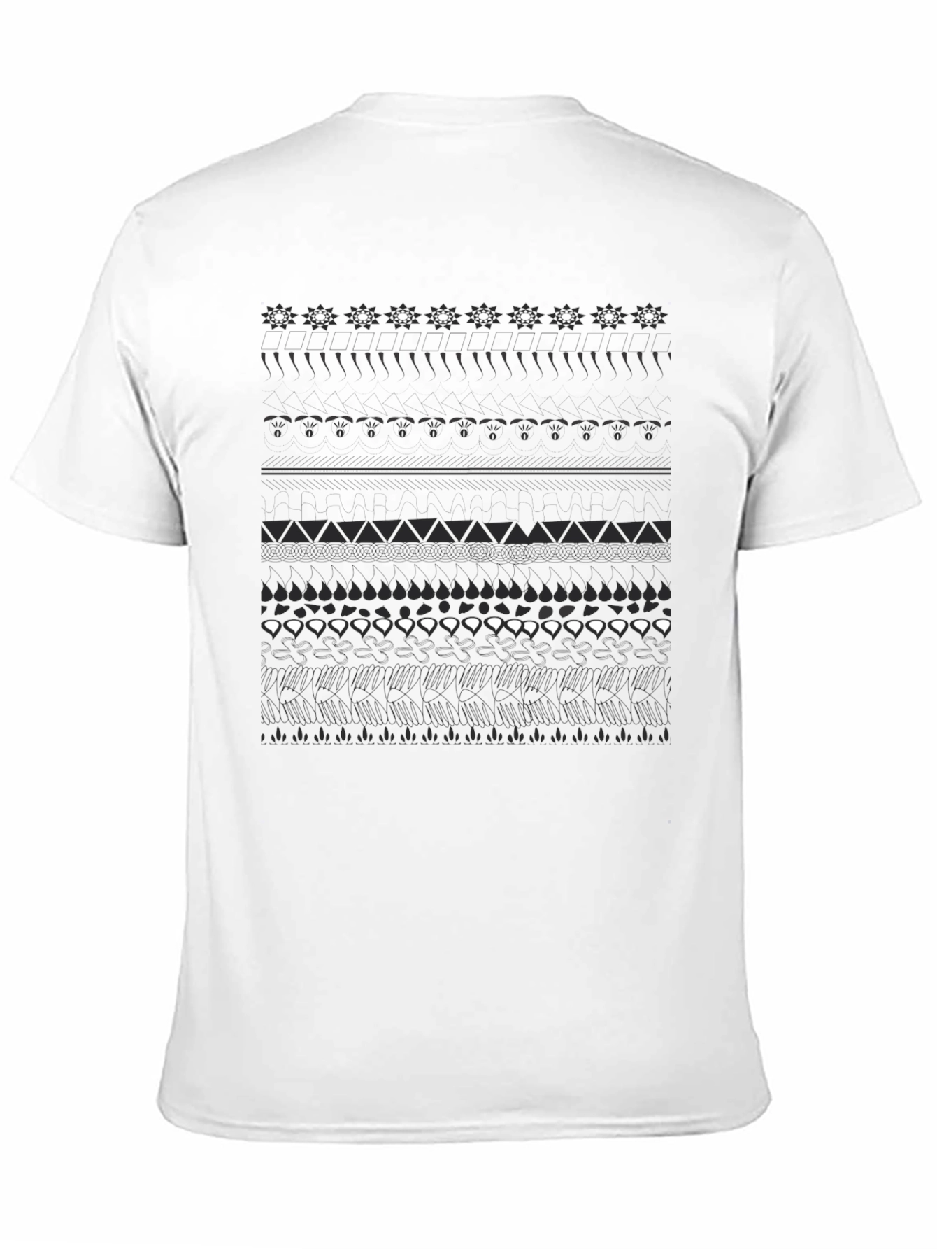 Abstract Pattern Black T-Shirt