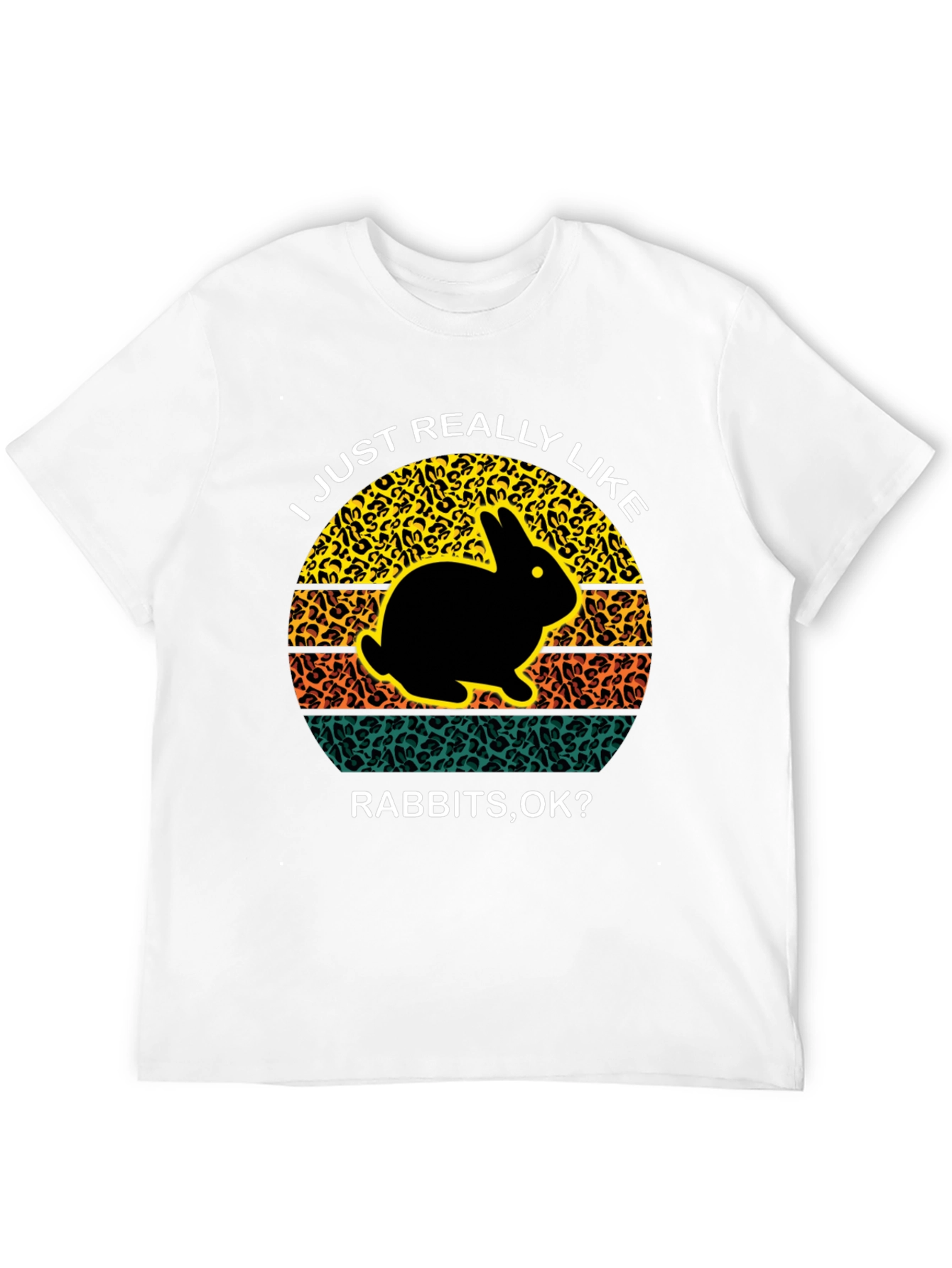 I Just Really Like Rabbits OK Black T-Shirt