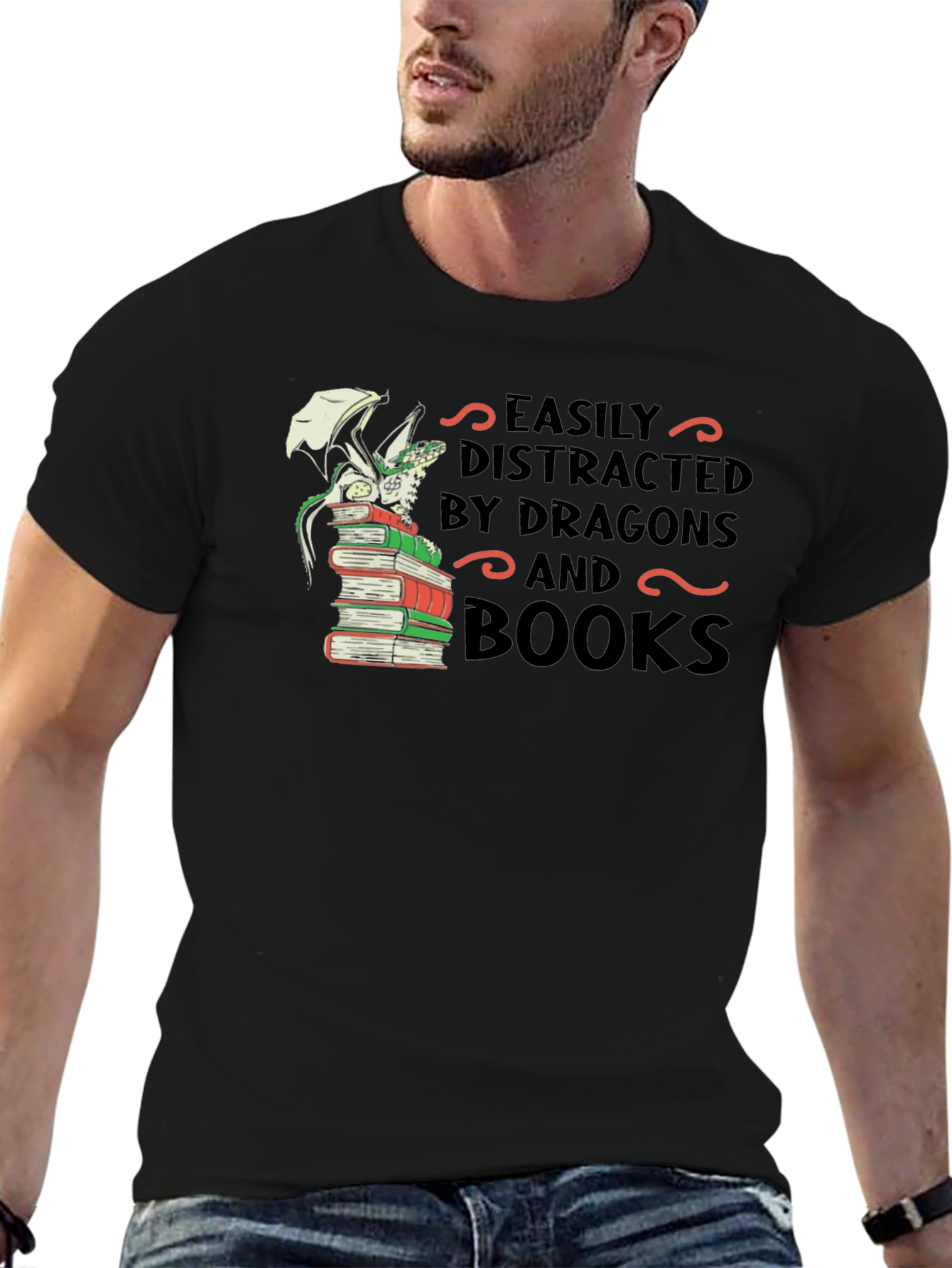 Dragon and Books T-Shirt