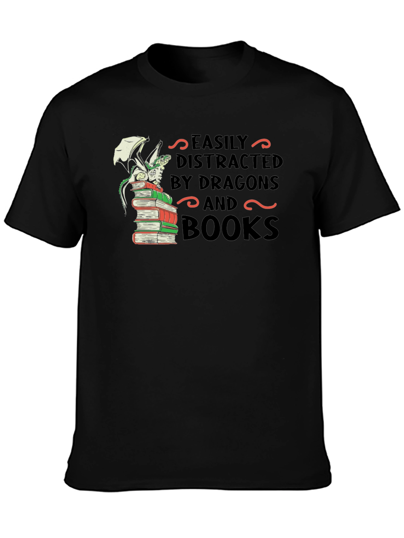 Dragon and Books T-Shirt