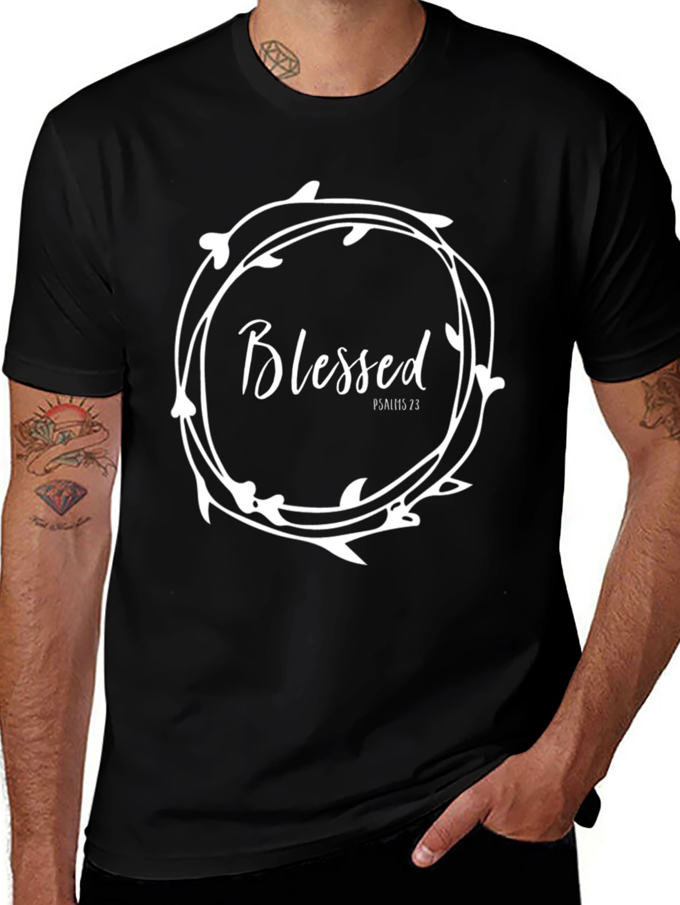 Blessed T-Shirt - Christian Graphic Tee - Psalms 73