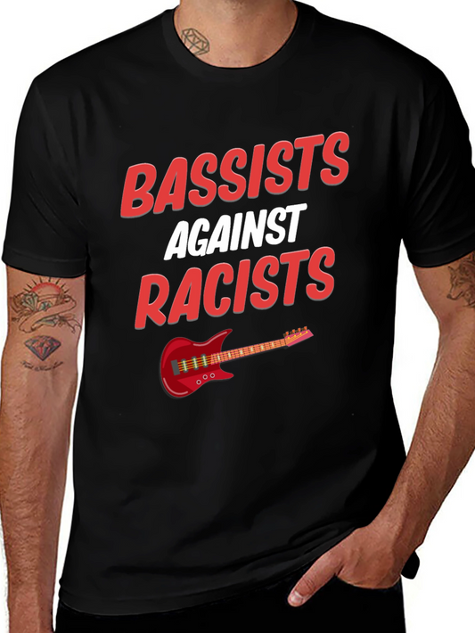 Bassists Against Racists T-Shirt Music Lover Tee