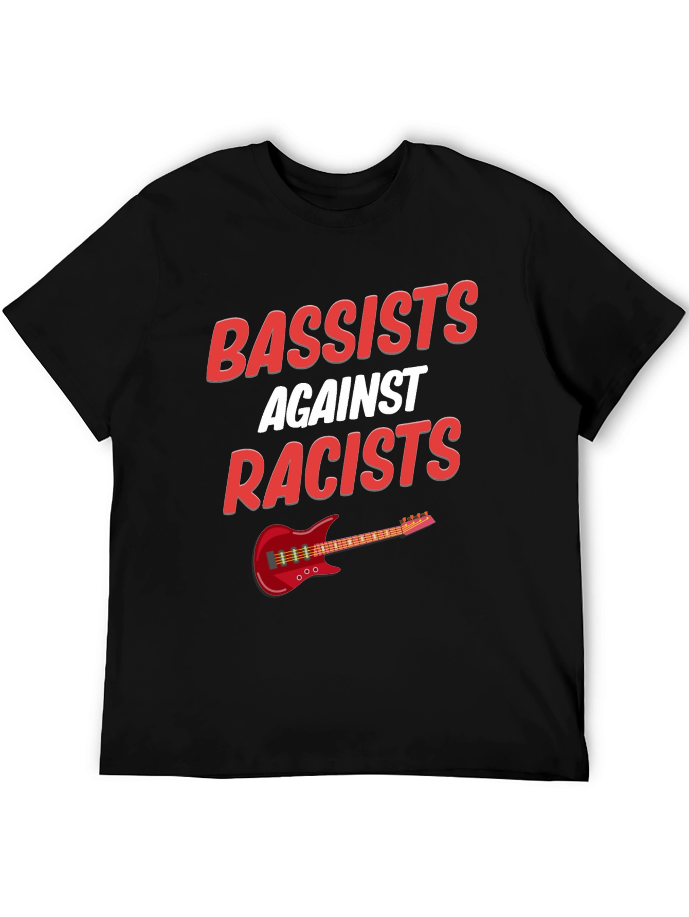 Bassists Against Racists T-Shirt Music Lover Tee
