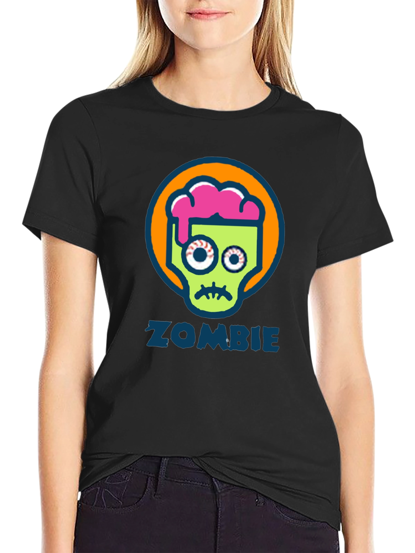 Zombie Cartoon Graphic T-Shirt