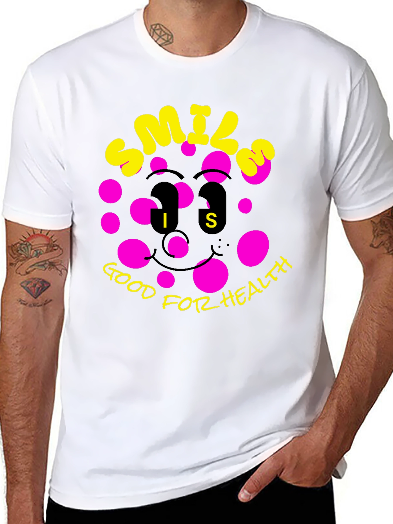 Smile Good for Health Black T-Shirt