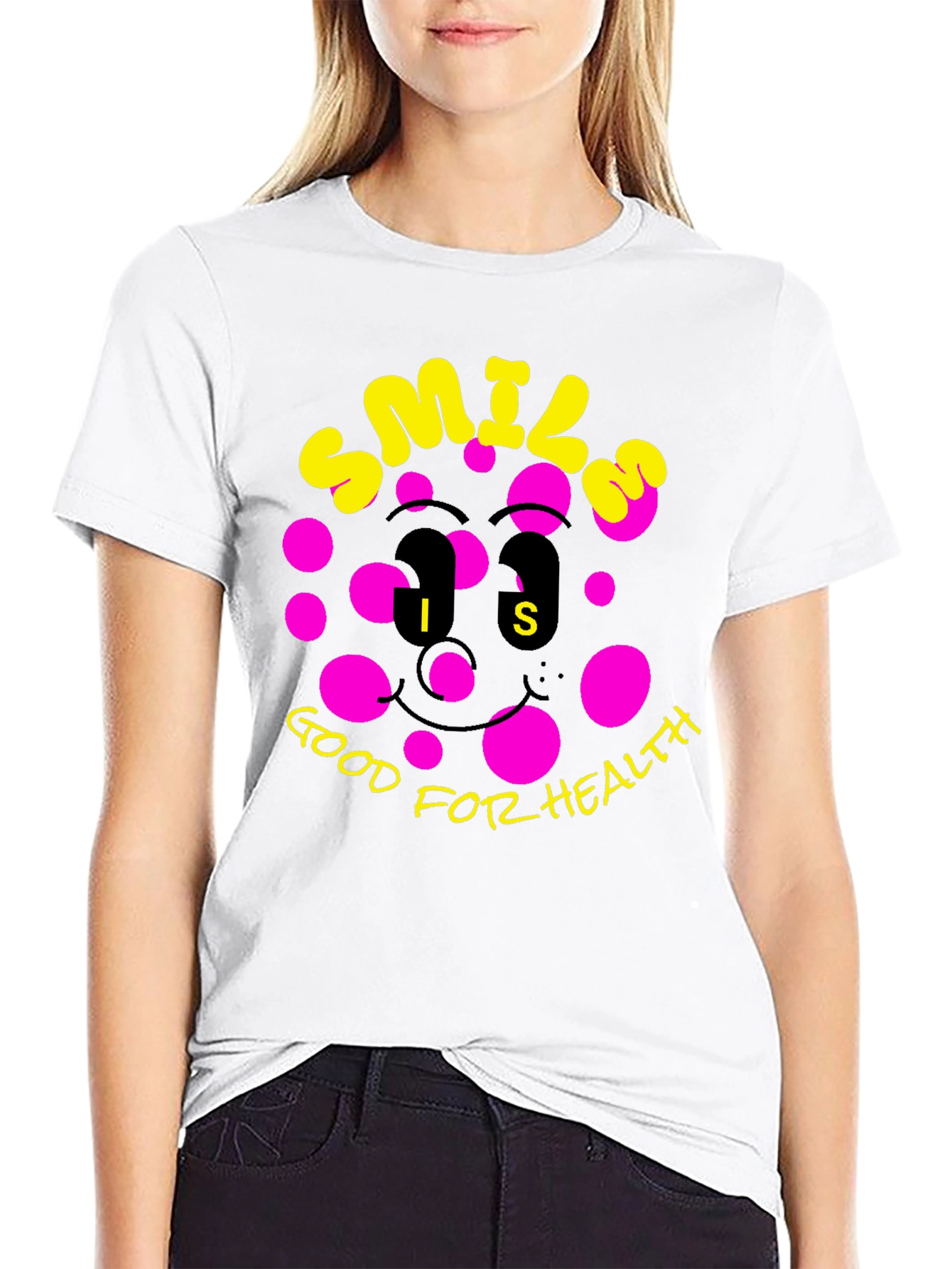 Smile Good for Health Black T-Shirt