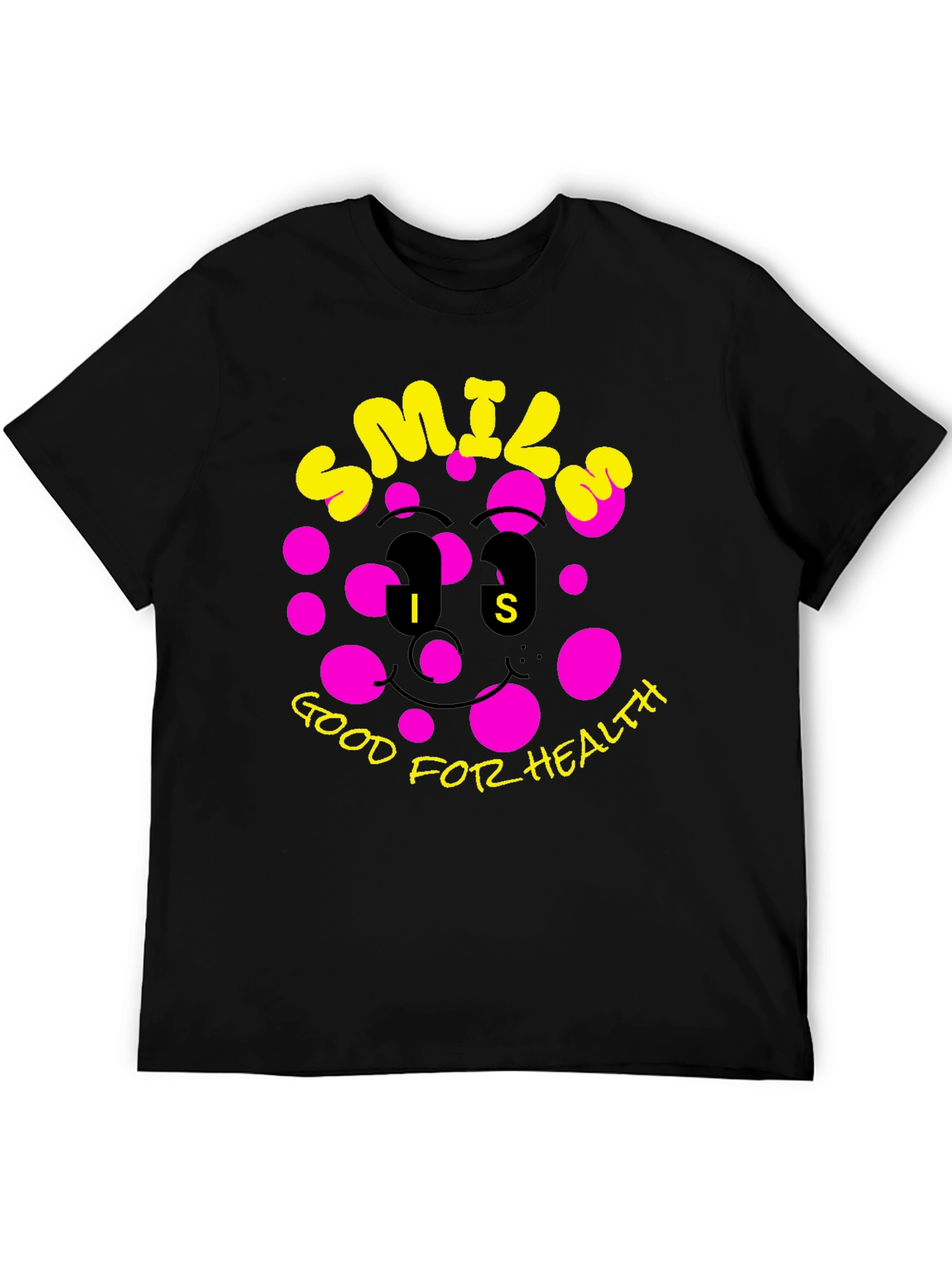 Smile Good for Health Black T-Shirt