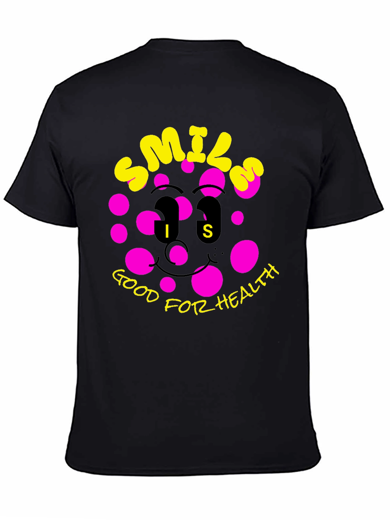 Smile Good for Health Black T-Shirt