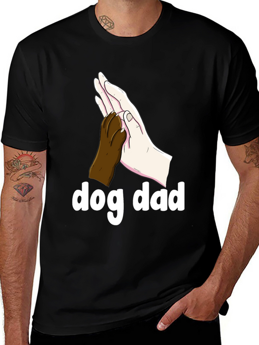 Dog Dad T-Shirt - Paw High Five Design